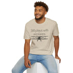Still Plays With Planes - Stearman - T-Shirt - Pilot gifts - WWII warbird t-shirt