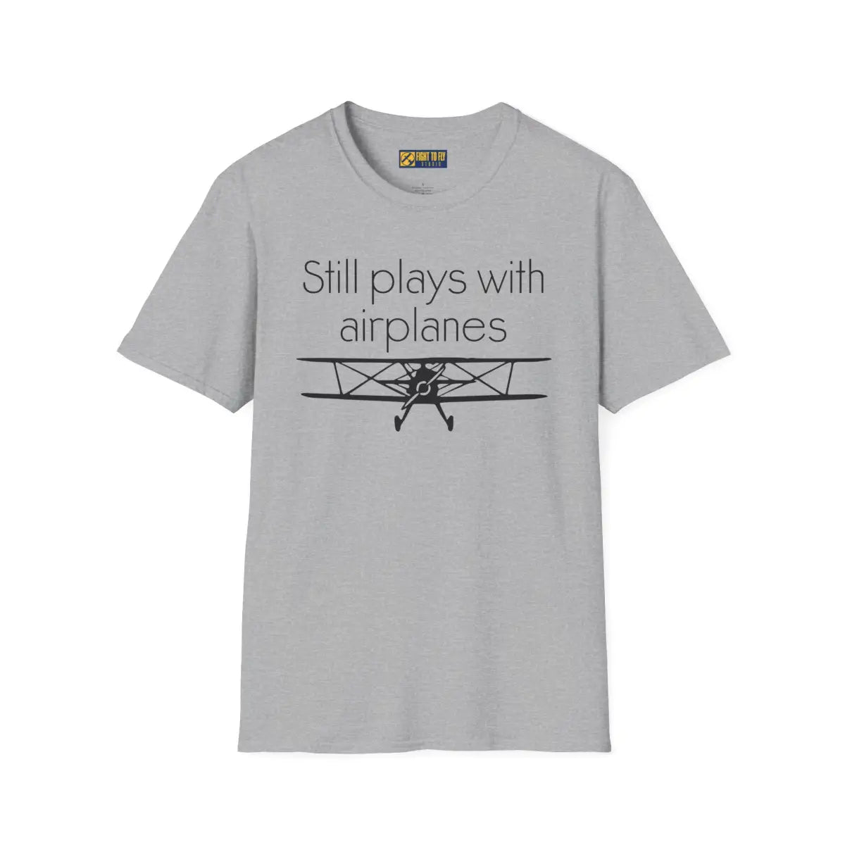 Still Plays With Planes - Stearman - T-Shirt - Pilot gifts - WWII warbird t-shirt