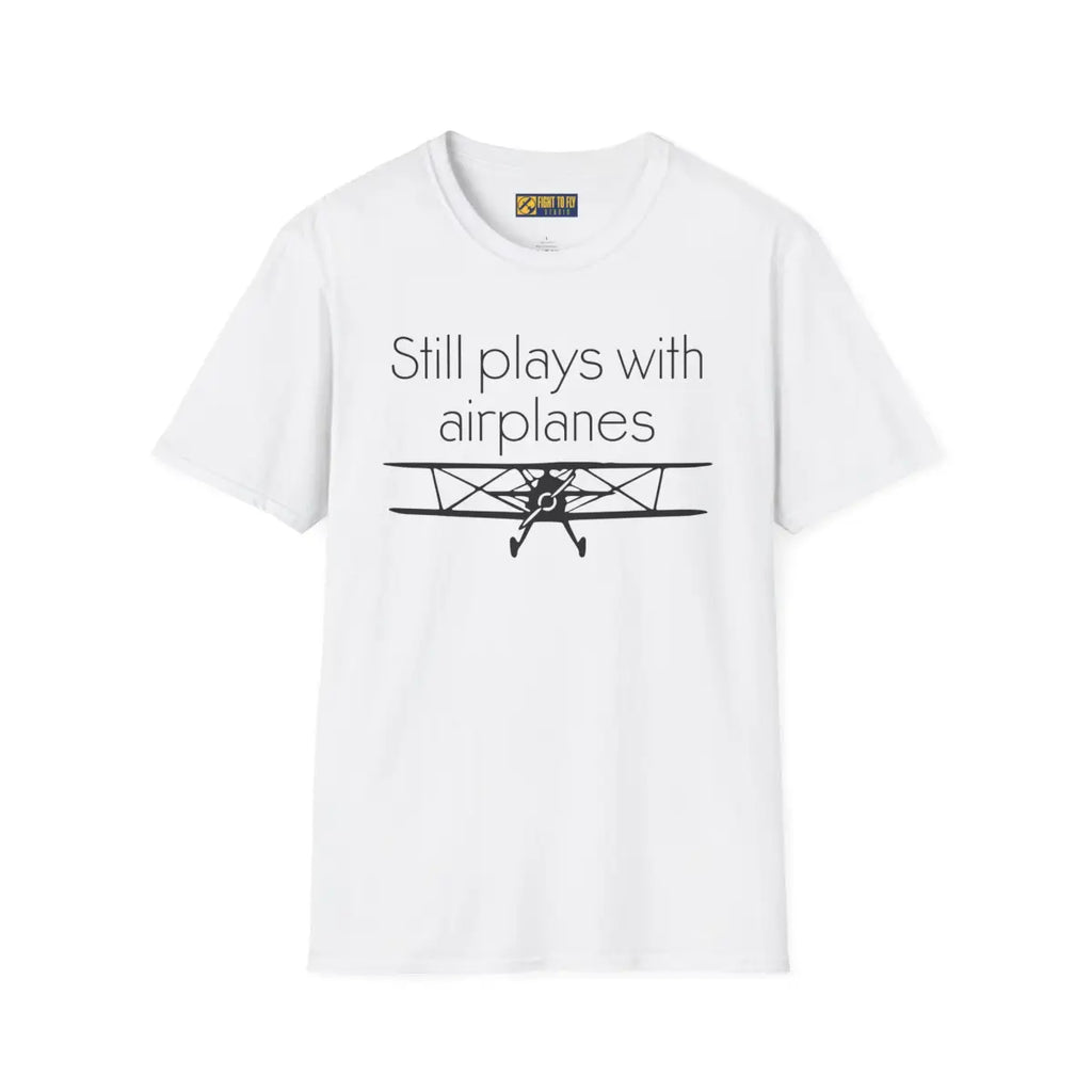 Still Plays With Planes - Stearman - T-Shirt - Pilot gifts - WWII warbird t-shirt