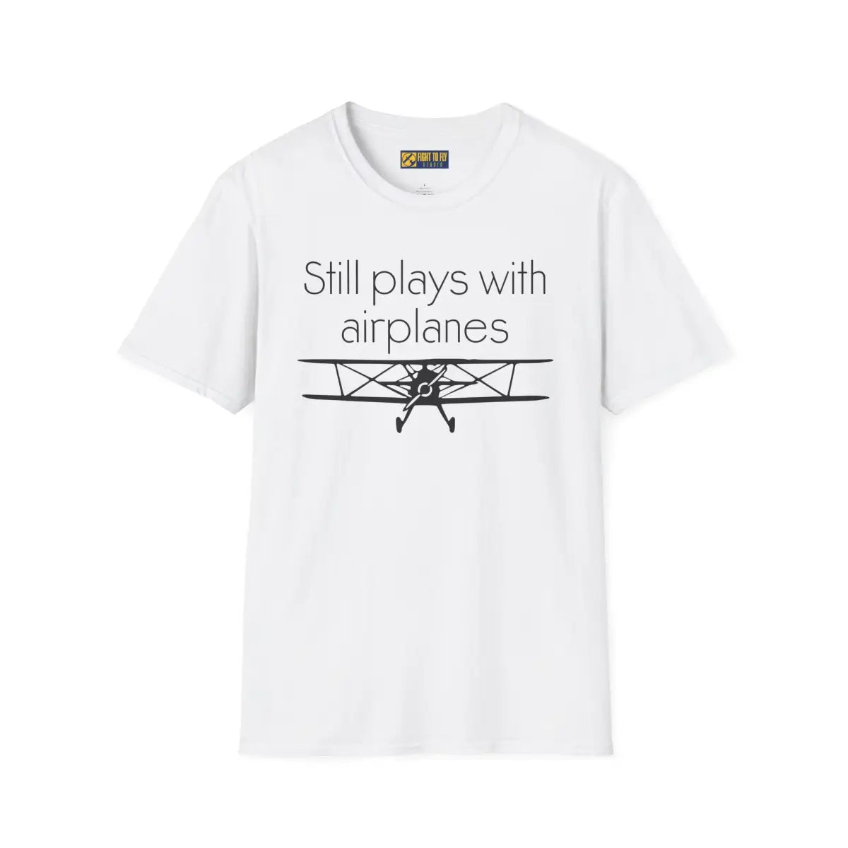 Still Plays With Planes - Stearman - T-Shirt - Pilot gifts - WWII warbird t-shirt