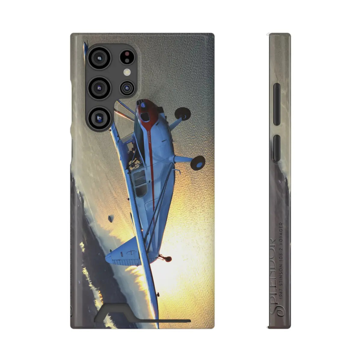 Stinson 102 Aviation Sunset Phone Case with Card Holder - Perfect for Pilots & Travel Enthusiasts - Gifts pilots