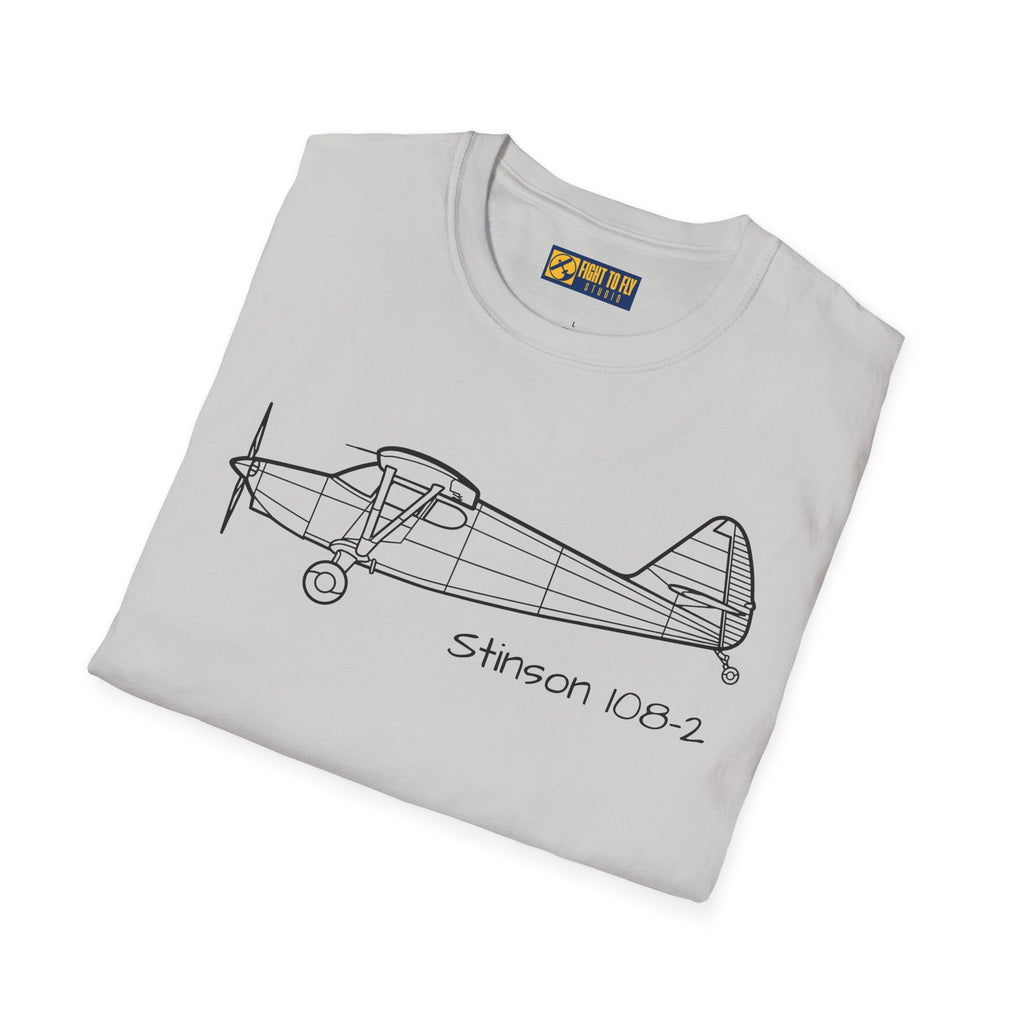 Stinson 108-2 T-Shirt – Voyager Bush Plane Aviation Tee - Pilot gifts - WWII warbird t-shirt