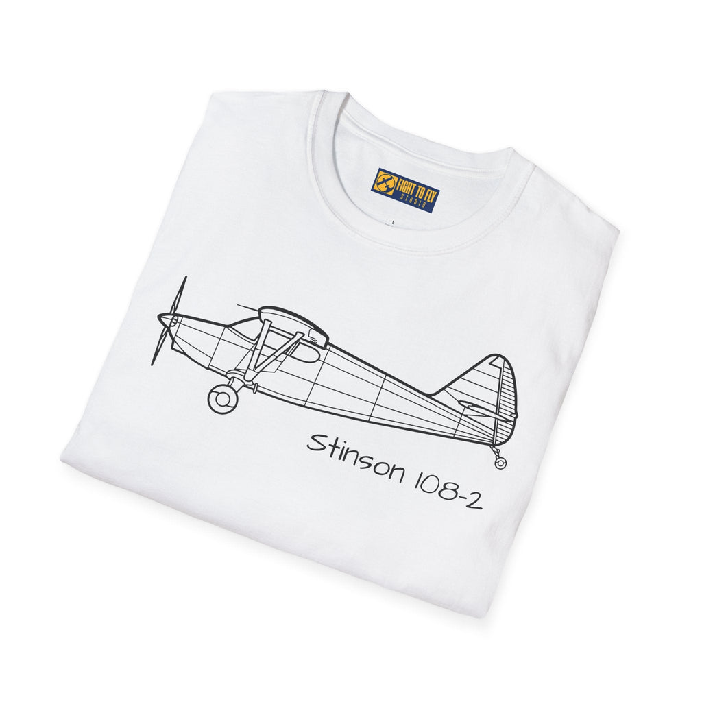 Stinson 108-2 T-Shirt – Voyager Bush Plane Aviation Tee - Pilot gifts - WWII warbird t-shirt