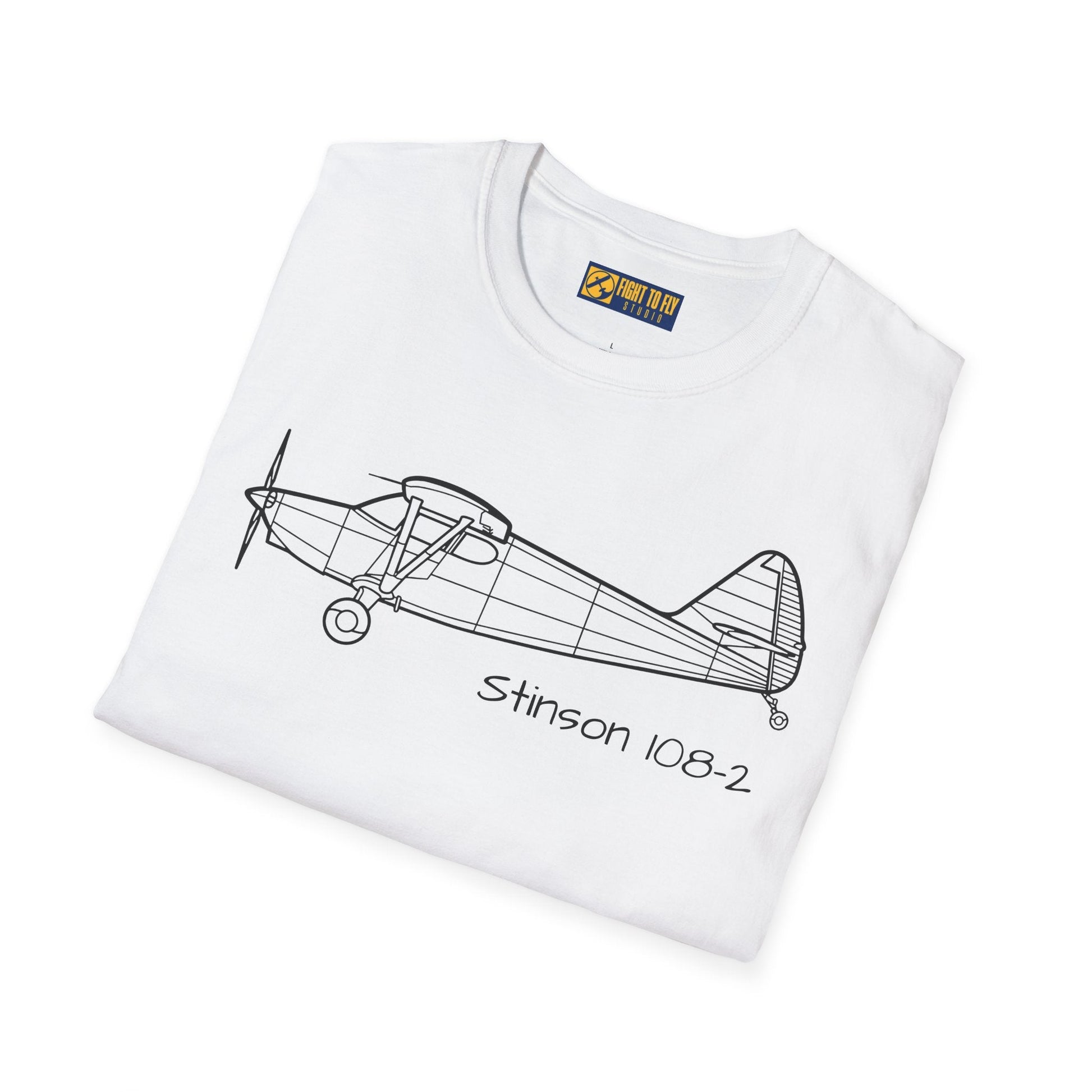 Stinson 108-2 T-Shirt – Voyager Bush Plane Aviation Tee - Pilot gifts - WWII warbird t-shirt