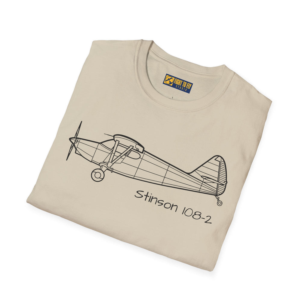 Stinson 108-2 T-Shirt – Voyager Bush Plane Aviation Tee - Pilot gifts - WWII warbird t-shirt