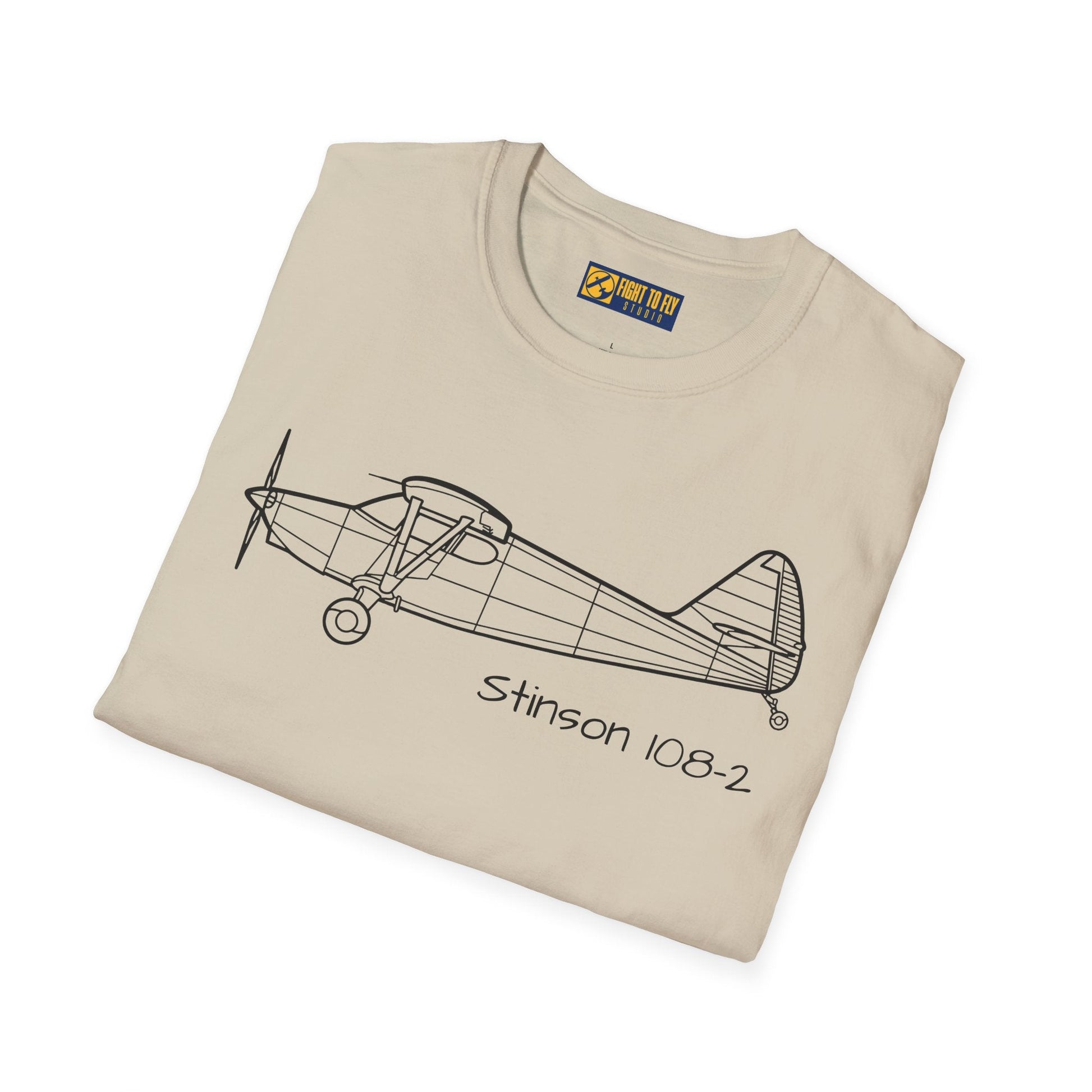 Stinson 108-2 T-Shirt – Voyager Bush Plane Aviation Tee - Pilot gifts - WWII warbird t-shirt