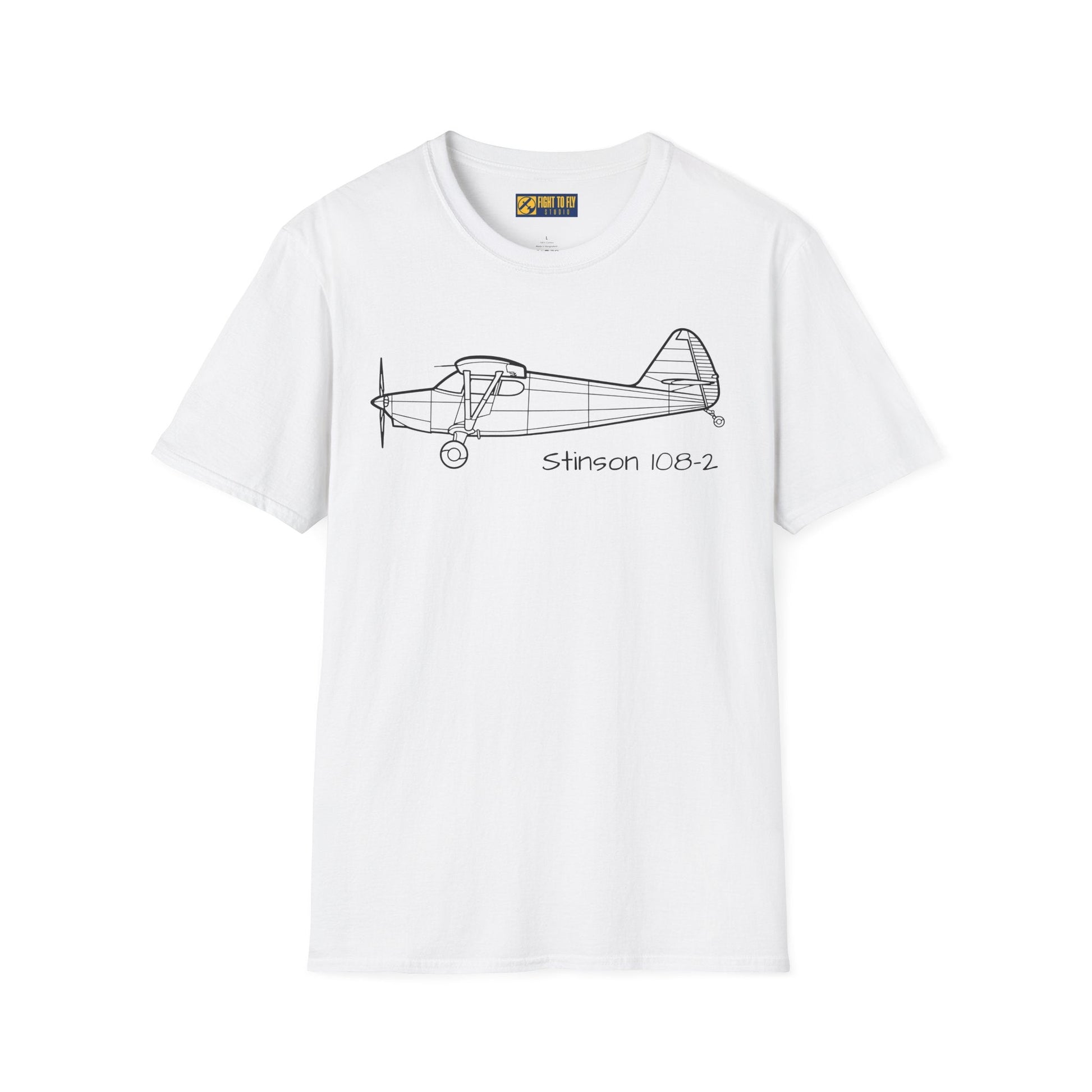 Stinson 108-2 T-Shirt – Voyager Bush Plane Aviation Tee - Pilot gifts - WWII warbird t-shirt