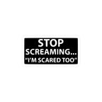 Stop Screaming... I’m Scared Too Kiss-Cut Vinyl Decals - Paper products - Pilot gifts - WWII warbird t-shirt