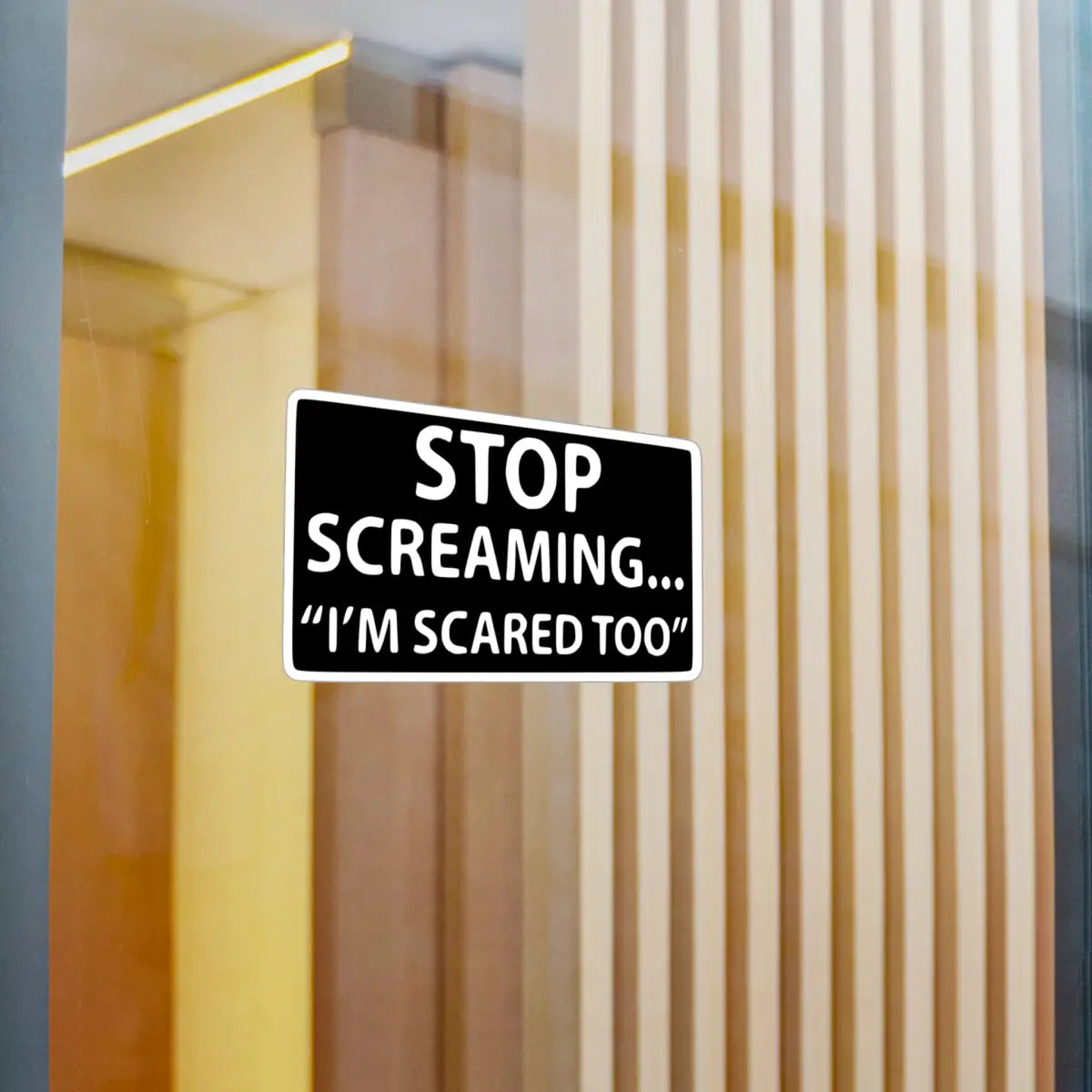 Stop Screaming... I’m Scared Too Kiss-Cut Vinyl Decals - Paper products - Pilot gifts - WWII warbird t-shirt