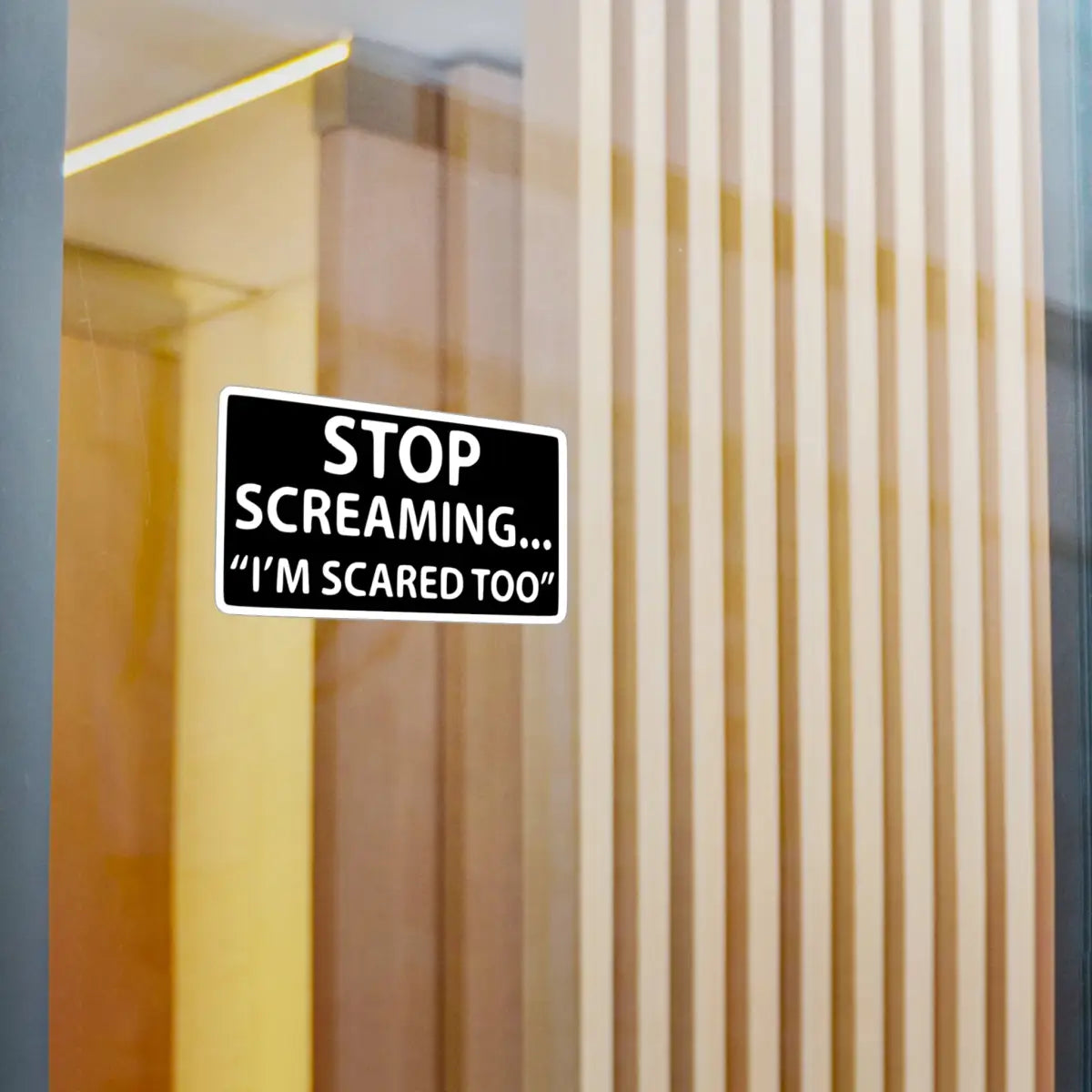 Stop Screaming... I’m Scared Too Kiss-Cut Vinyl Decals - Paper products - Pilot gifts - WWII warbird t-shirt