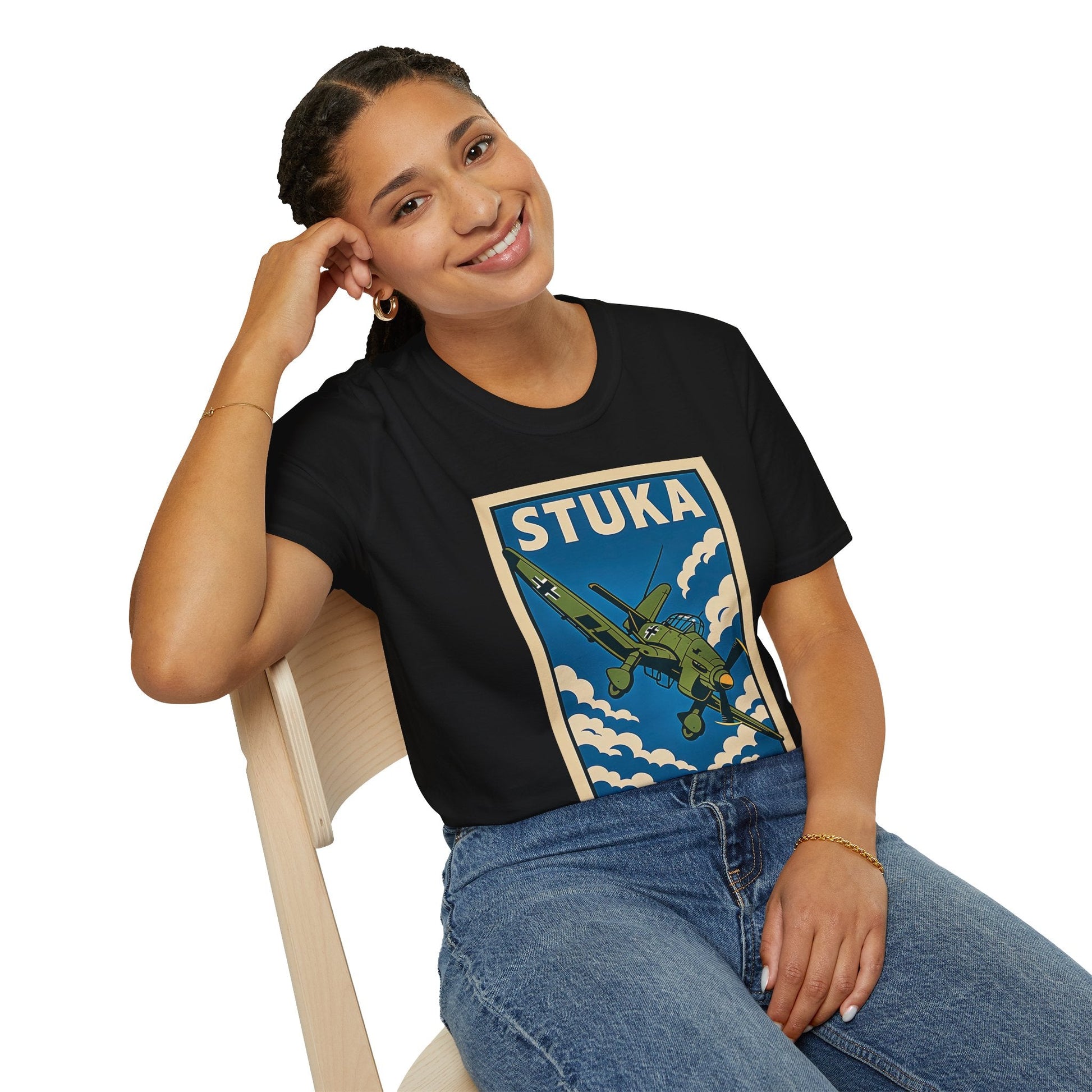 Stuka Premium T-Shirt – Dive Bomber WWII Warbird Full Graphic Tee - Pilot gifts - warbird t-shirt