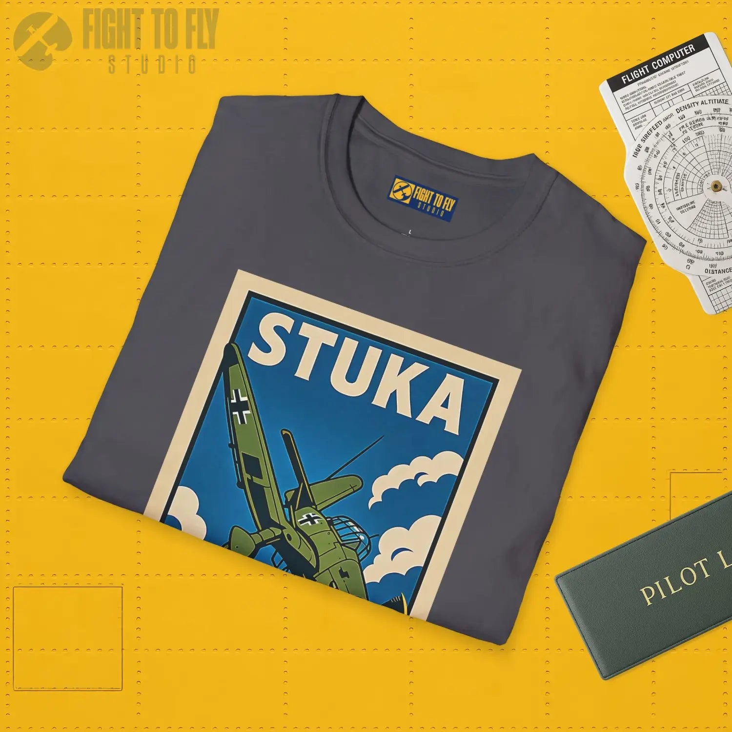Ju-87 Stuka Premium Full Graphic T-Shirt - Pilot gifts - WWII warbird t-shirt
