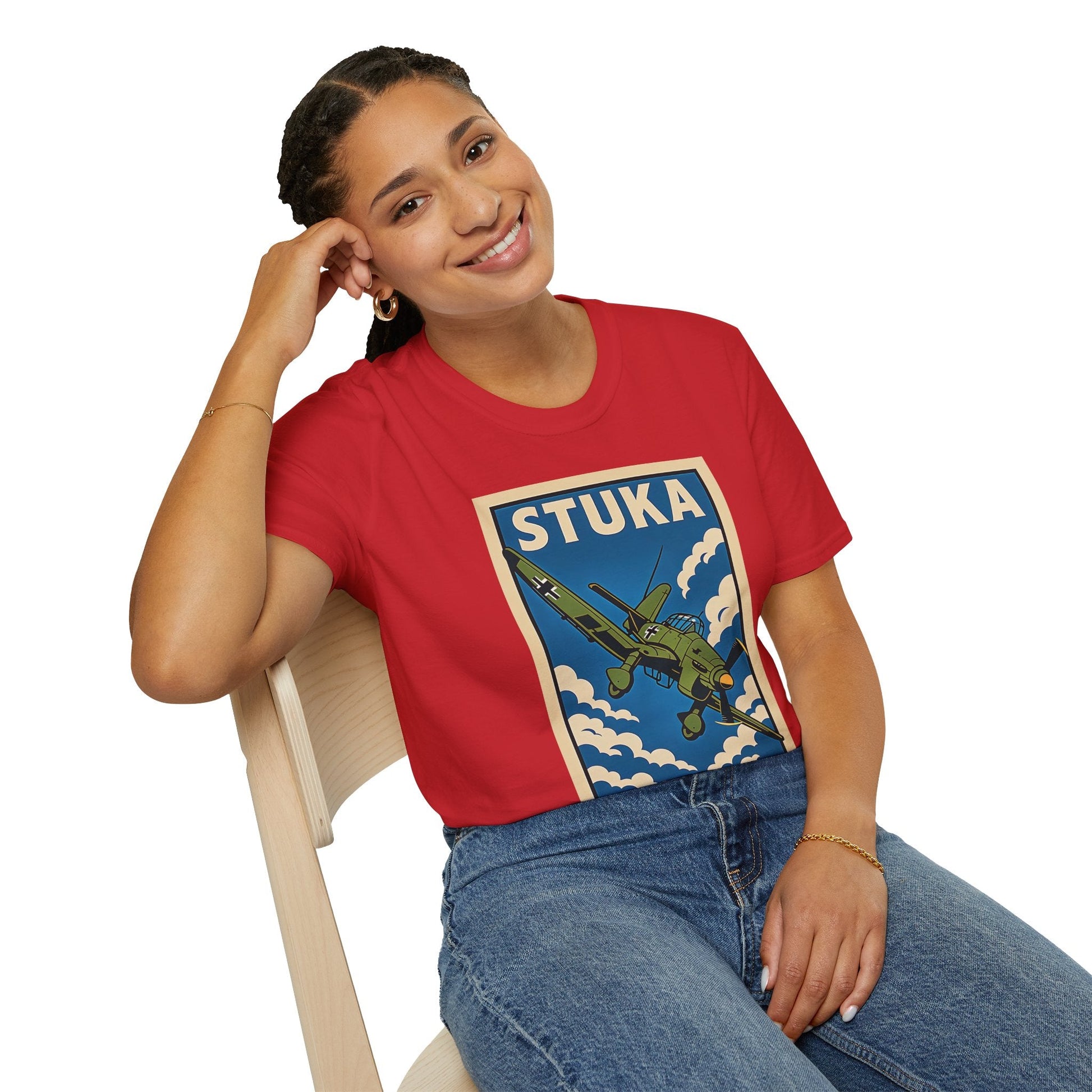 Stuka Premium T-Shirt – Dive Bomber WWII Warbird Full Graphic Tee - Pilot gifts - warbird t-shirt