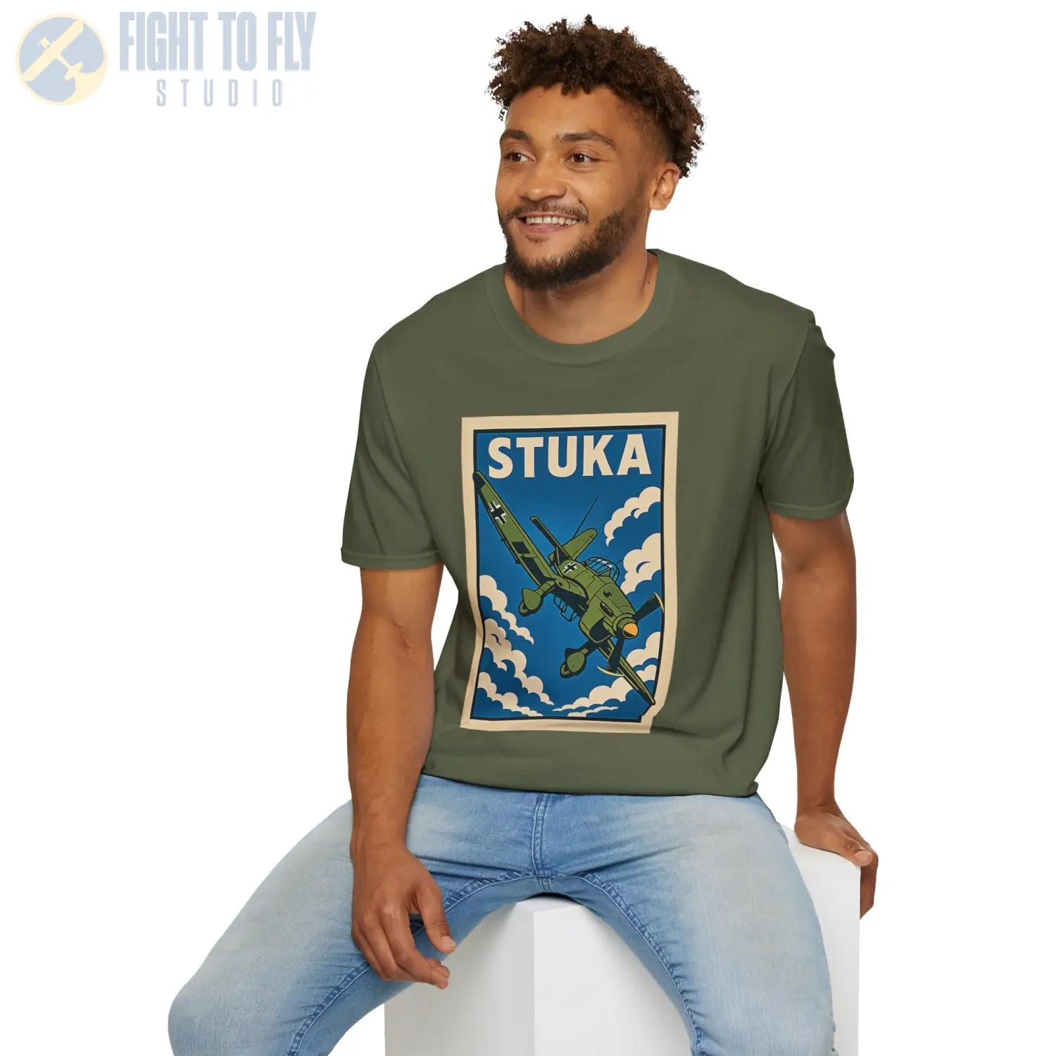 Ju-87 Stuka Premium Full Graphic T-Shirt - Pilot gifts - WWII warbird t-shirt