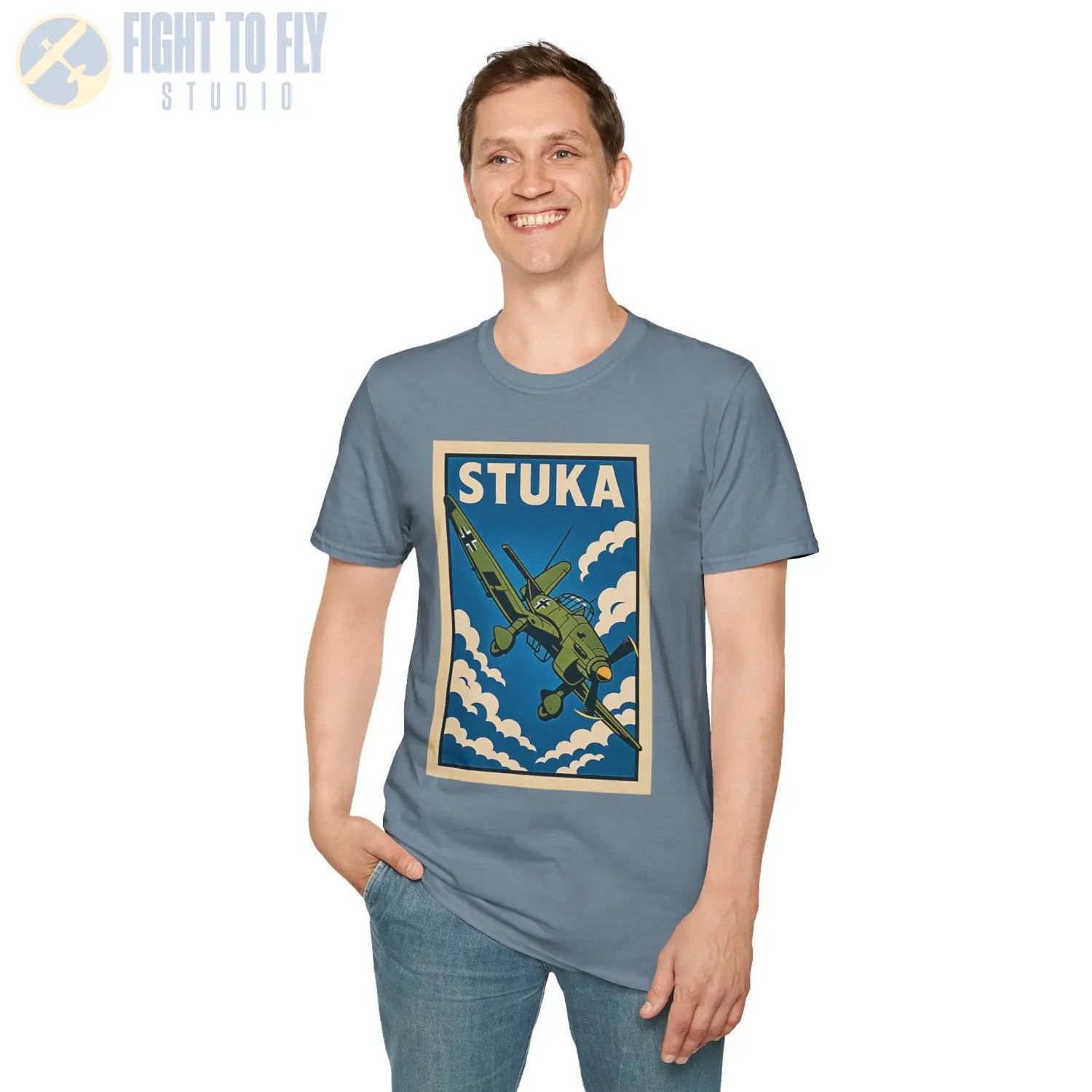 Ju-87 Stuka Premium Full Graphic T-Shirt - Pilot gifts - WWII warbird t-shirt