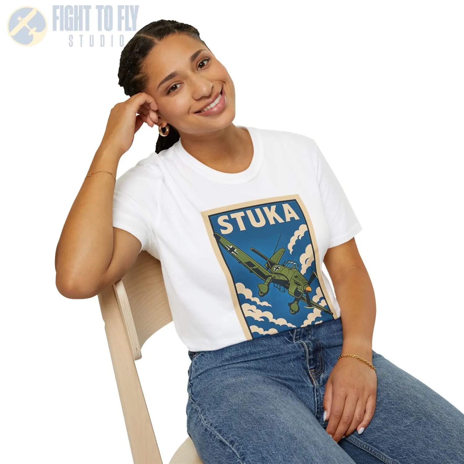 Ju-87 Stuka Premium Full Graphic T-Shirt - Pilot gifts - WWII warbird t-shirt