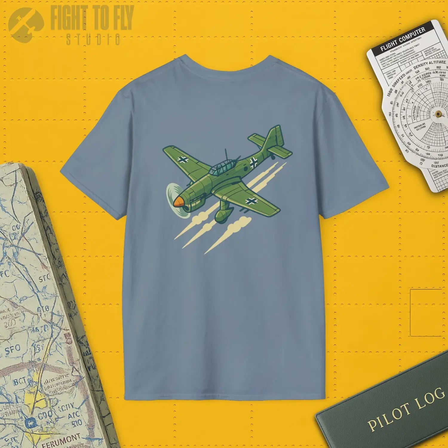 Ju-87 Stuka Premium Full Graphic T-Shirt - Pilot gifts - WWII warbird t-shirt