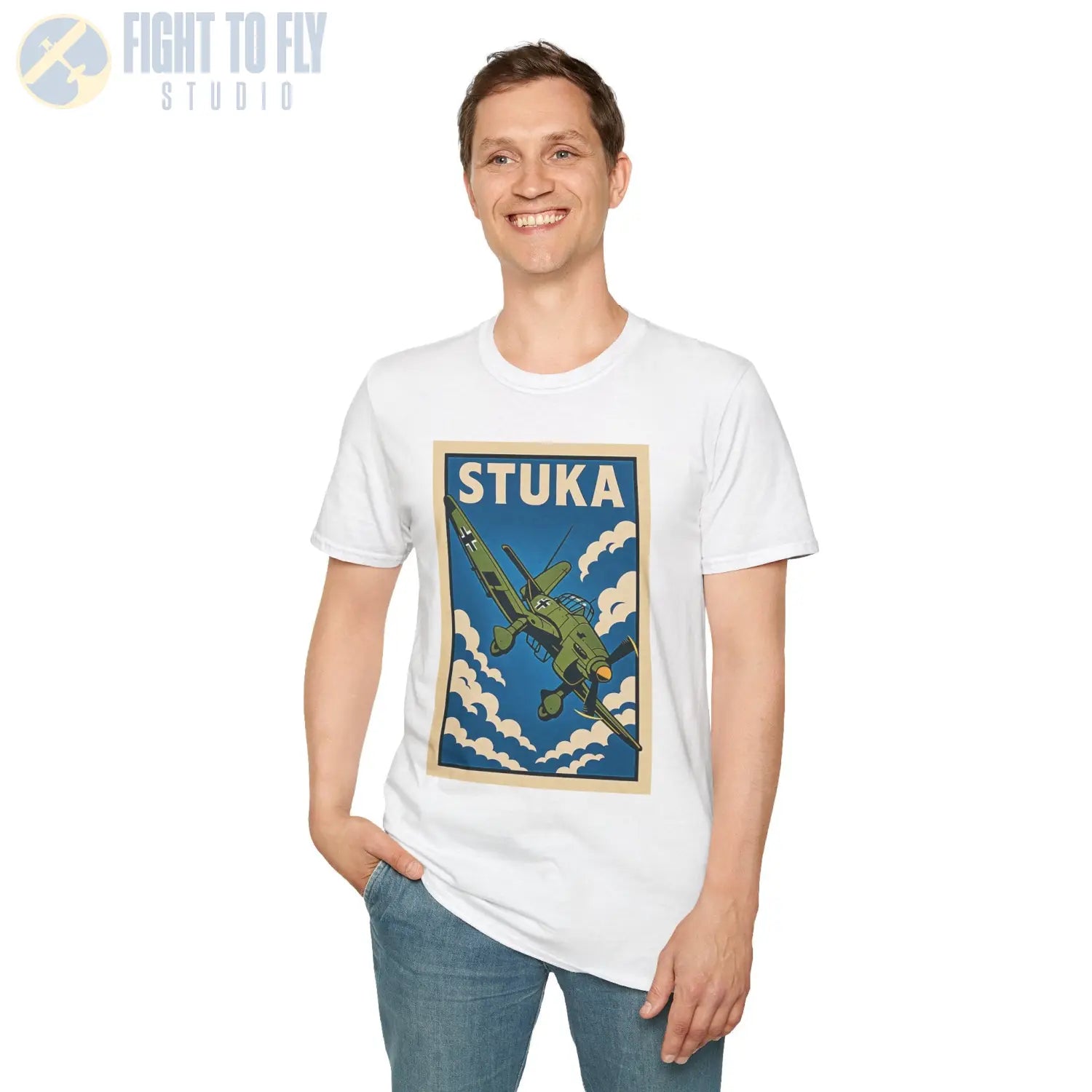 Ju-87 Stuka Premium Full Graphic T-Shirt - Pilot gifts - WWII warbird t-shirt