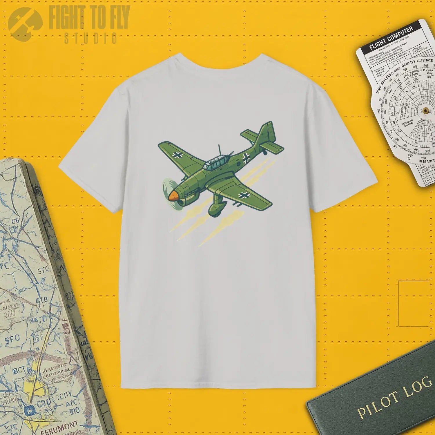 Ju-87 Stuka Premium Full Graphic T-Shirt - Pilot gifts - WWII warbird t-shirt