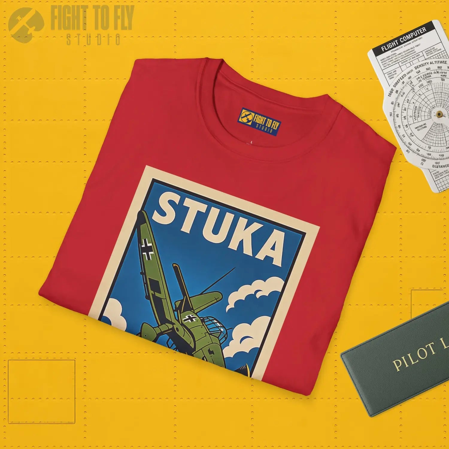 Ju-87 Stuka Premium Full Graphic T-Shirt - Pilot gifts - WWII warbird t-shirt