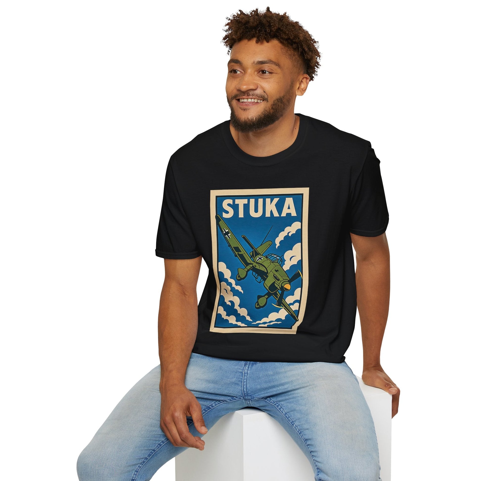 Stuka Premium T-Shirt – Dive Bomber WWII Warbird Full Graphic Tee - Pilot gifts - warbird t-shirt