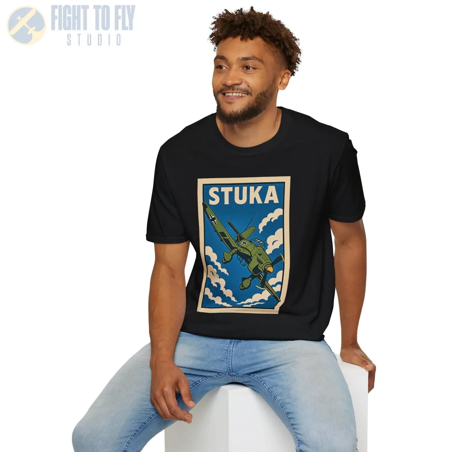 Ju-87 Stuka Premium Full Graphic T-Shirt - Pilot gifts - WWII warbird t-shirt