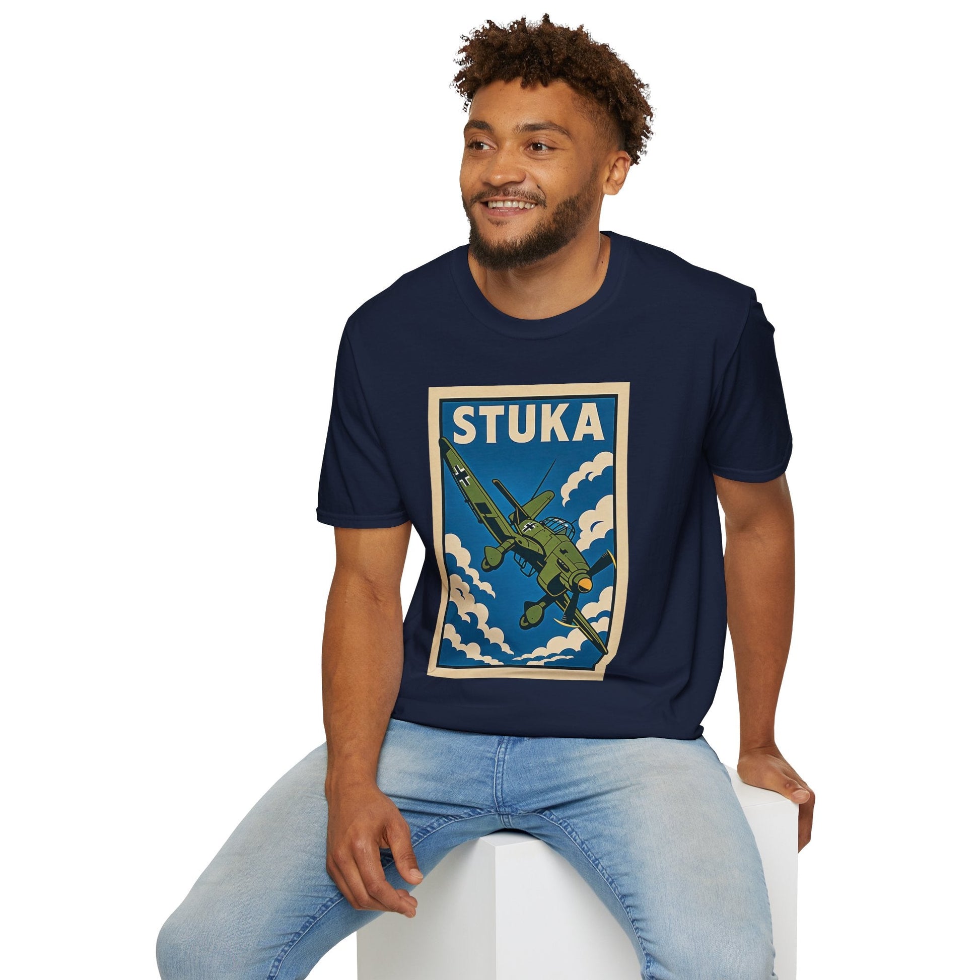 Stuka Premium T-Shirt – Dive Bomber WWII Warbird Full Graphic Tee - Pilot gifts - warbird t-shirt
