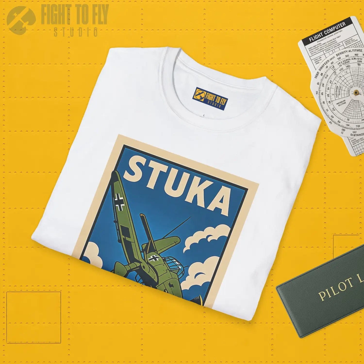 Ju-87 Stuka Premium Full Graphic T-Shirt - Pilot gifts - WWII warbird t-shirt