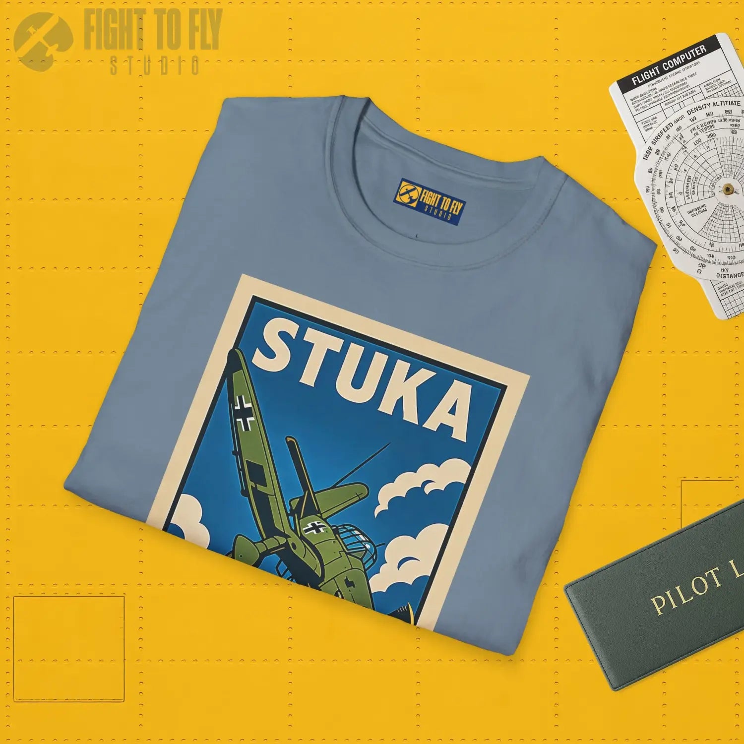 Ju-87 Stuka Premium Full Graphic T-Shirt - Pilot gifts - WWII warbird t-shirt