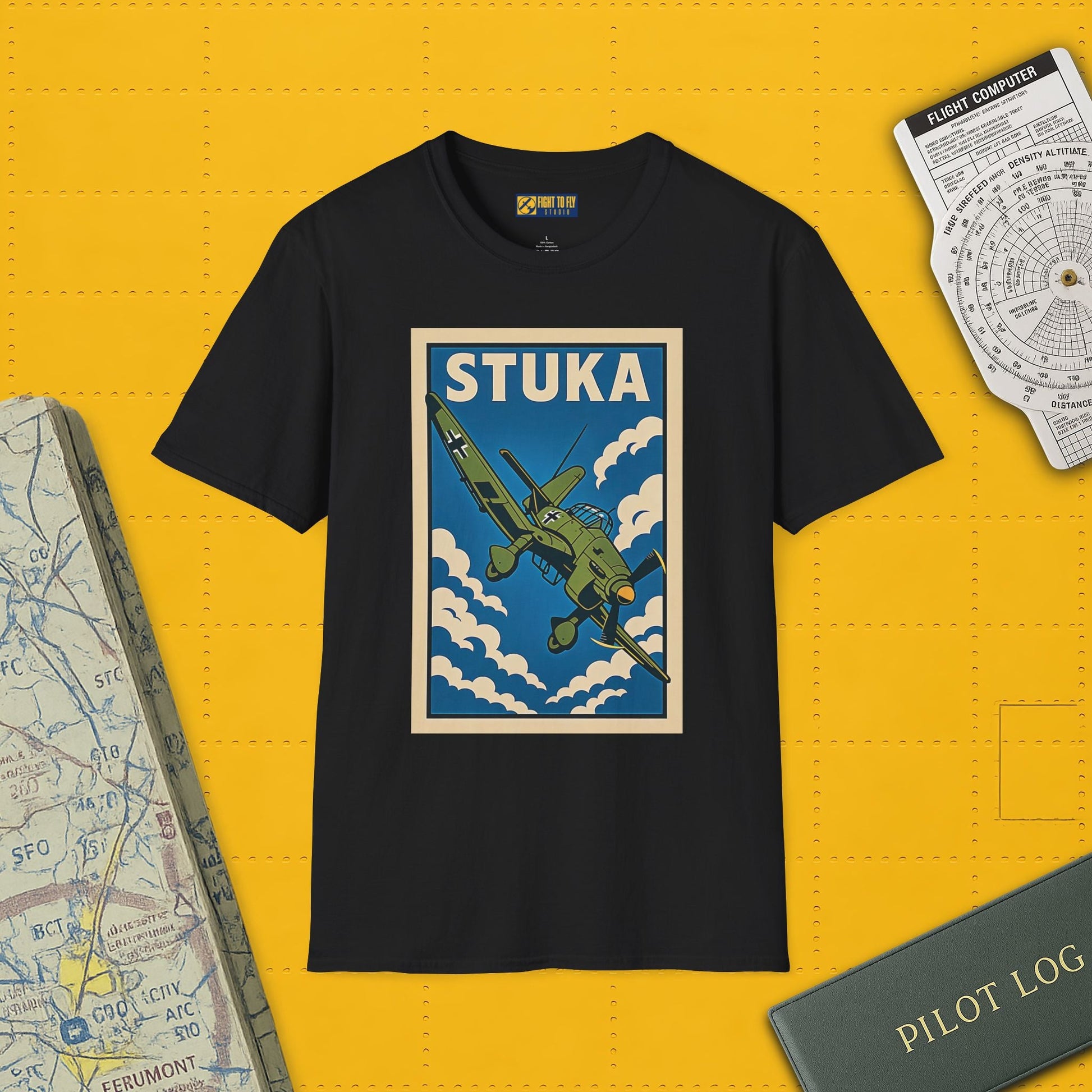 Stuka Premium T-Shirt – Dive Bomber WWII Warbird Full Graphic Tee - Pilot gifts - warbird t-shirt