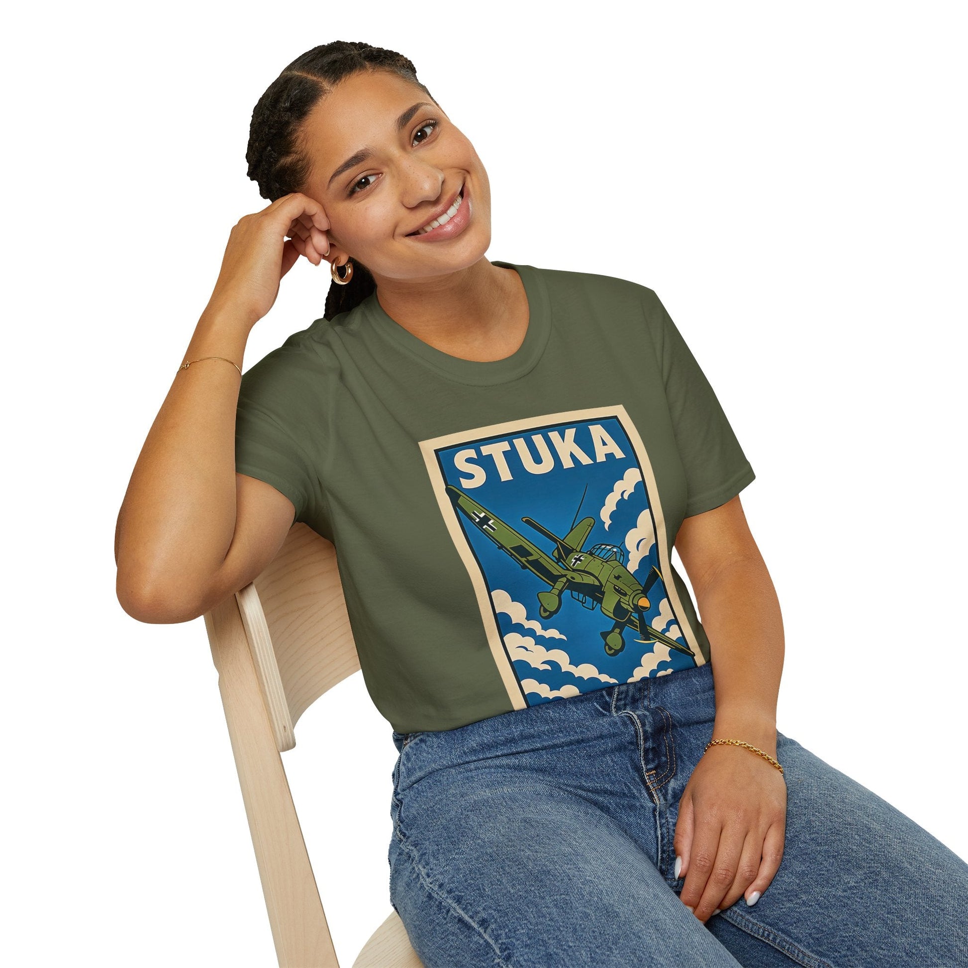 Stuka Premium T-Shirt – Dive Bomber WWII Warbird Full Graphic Tee - Pilot gifts - warbird t-shirt