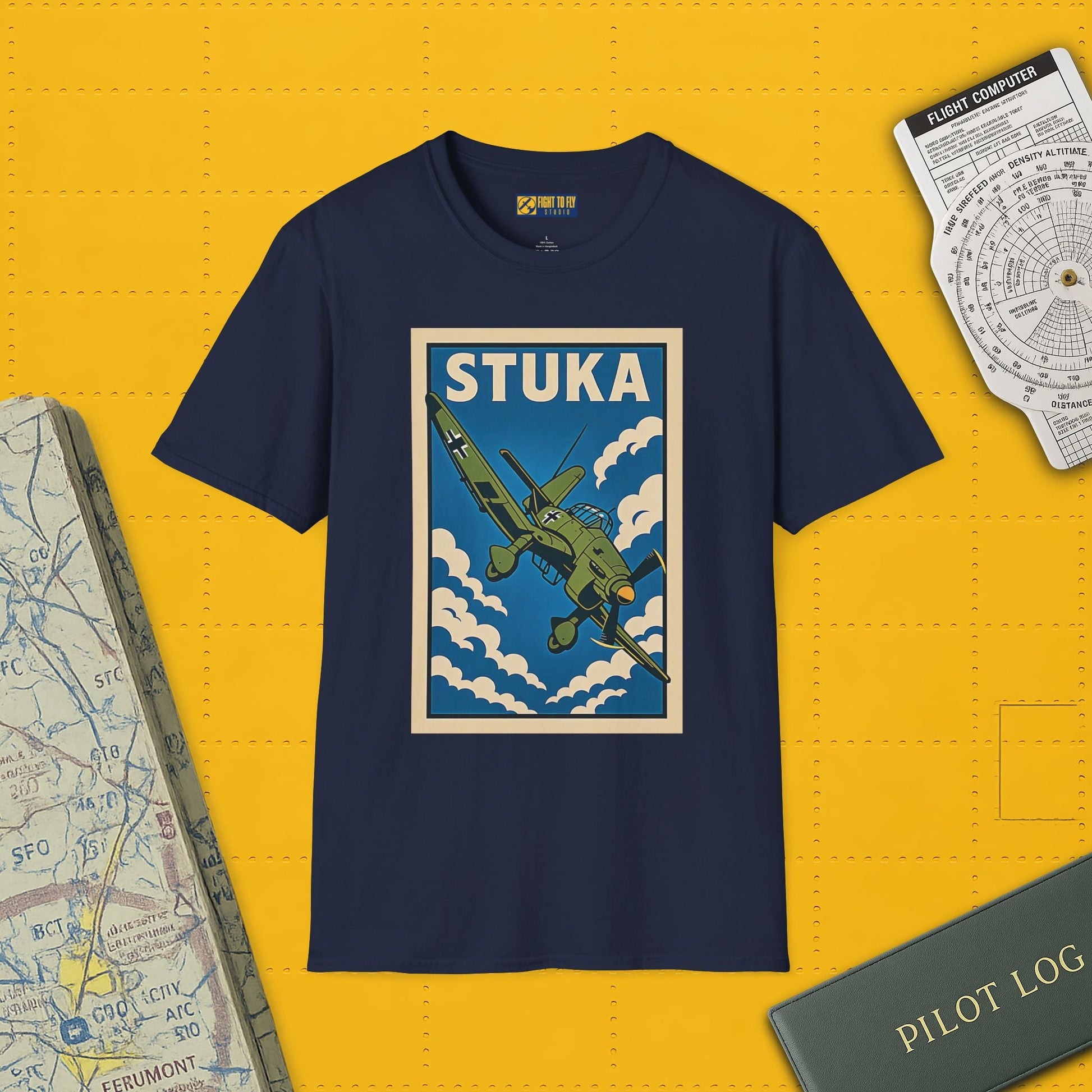 Stuka Premium T-Shirt – Dive Bomber WWII Warbird Full Graphic Tee - Pilot gifts - warbird t-shirt