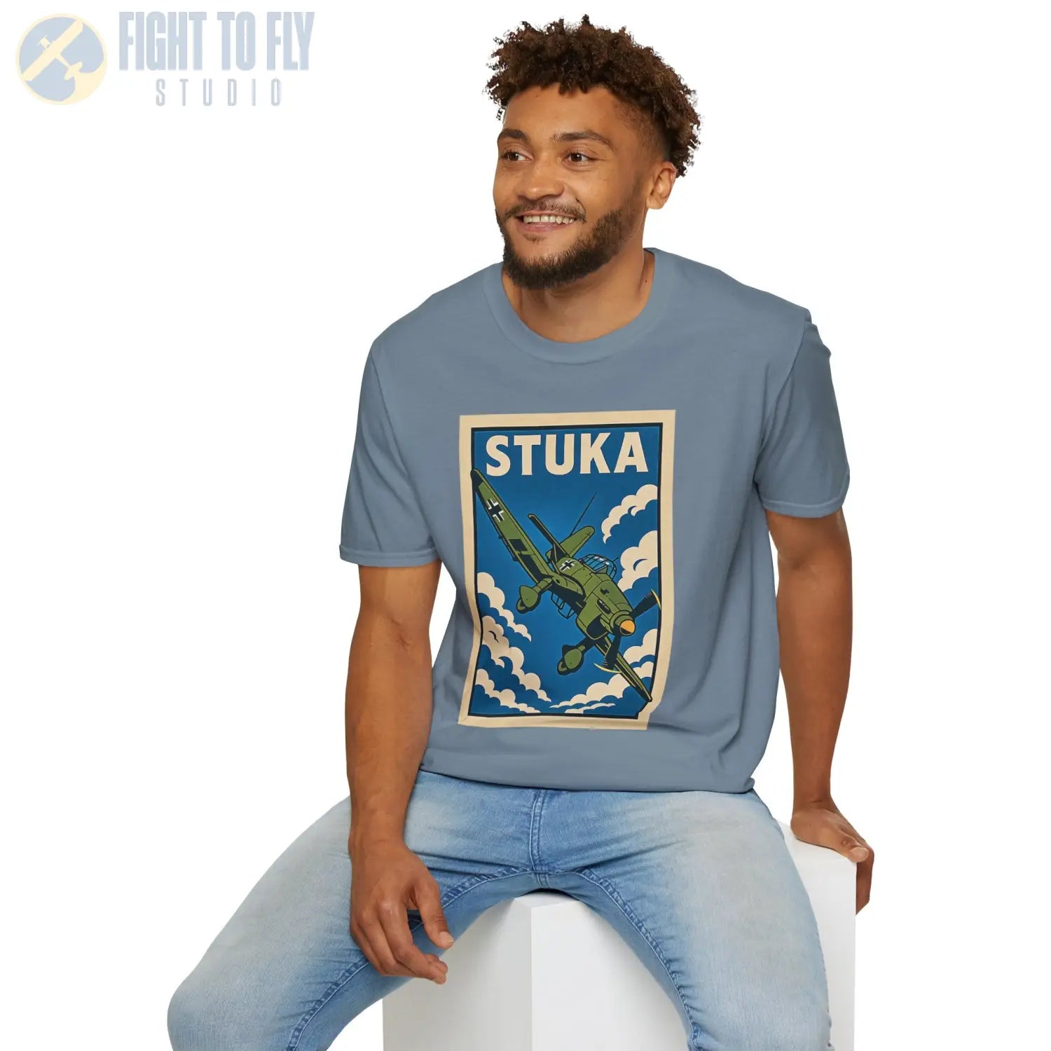 Ju-87 Stuka Premium Full Graphic T-Shirt - Pilot gifts - WWII warbird t-shirt