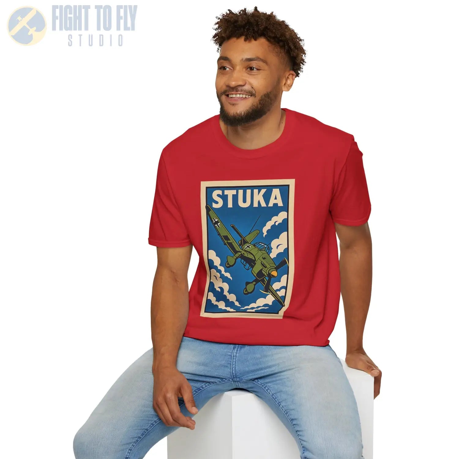 Ju-87 Stuka Premium Full Graphic T-Shirt - Pilot gifts - WWII warbird t-shirt