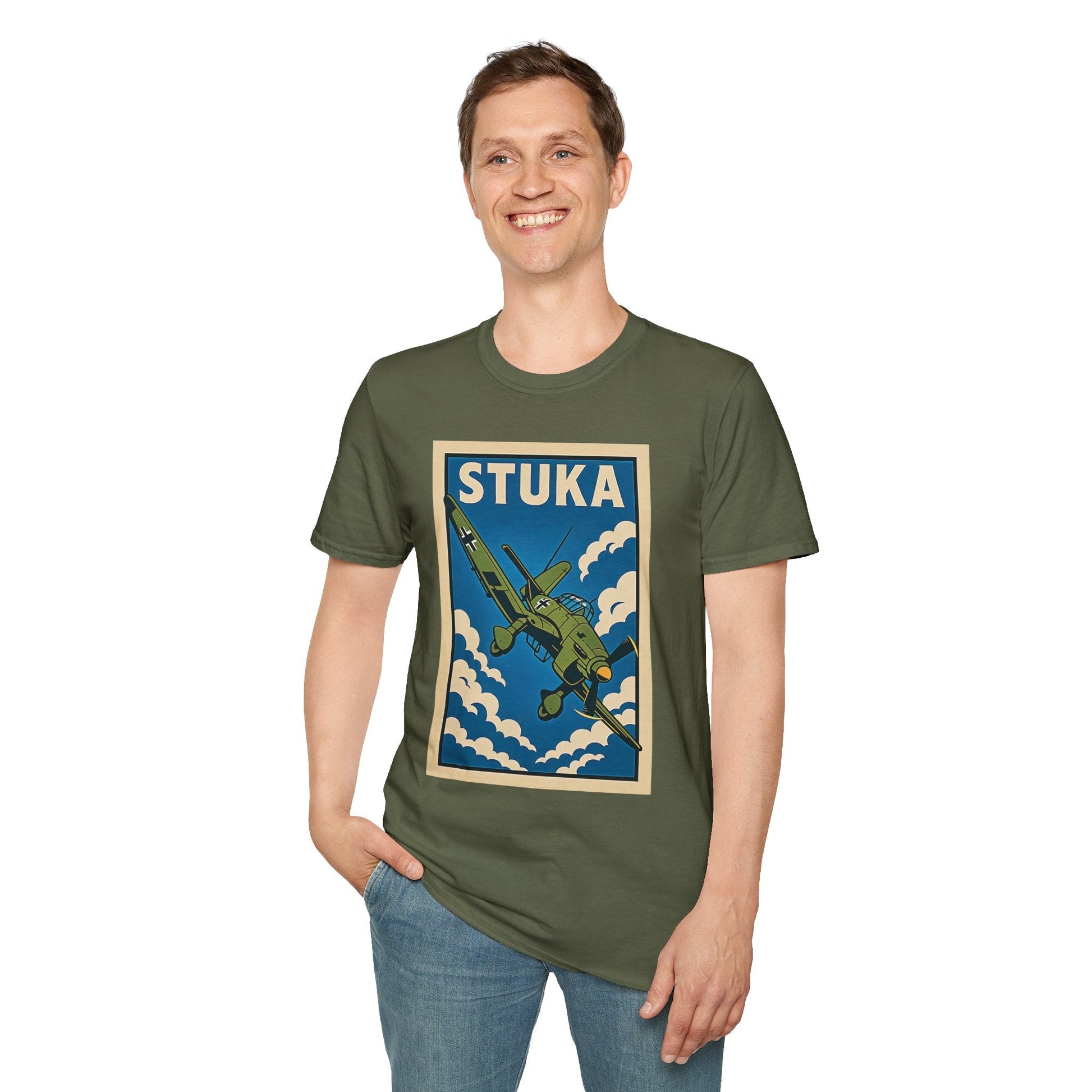 Stuka Premium T-Shirt – Dive Bomber WWII Warbird Full Graphic Tee - Pilot gifts - warbird t-shirt