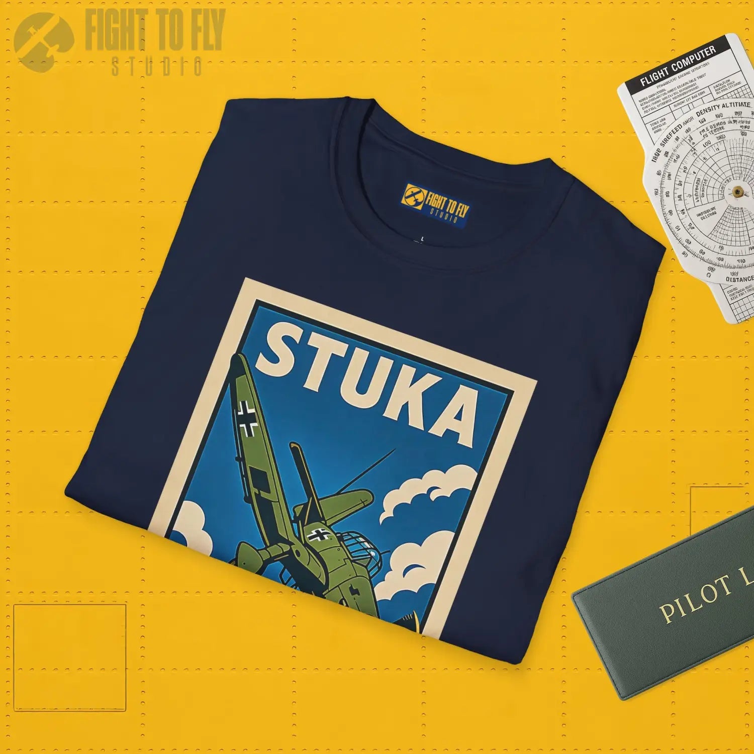 Ju-87 Stuka Premium Full Graphic T-Shirt - Pilot gifts - WWII warbird t-shirt