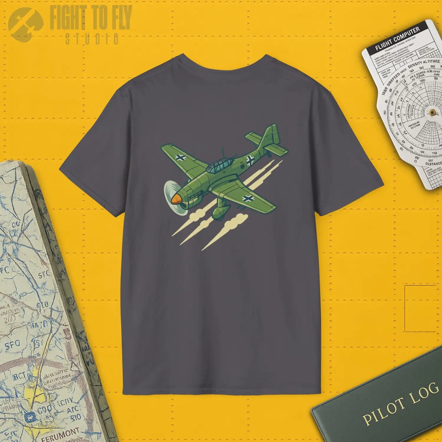 Ju-87 Stuka Premium Full Graphic T-Shirt - Pilot gifts - WWII warbird t-shirt
