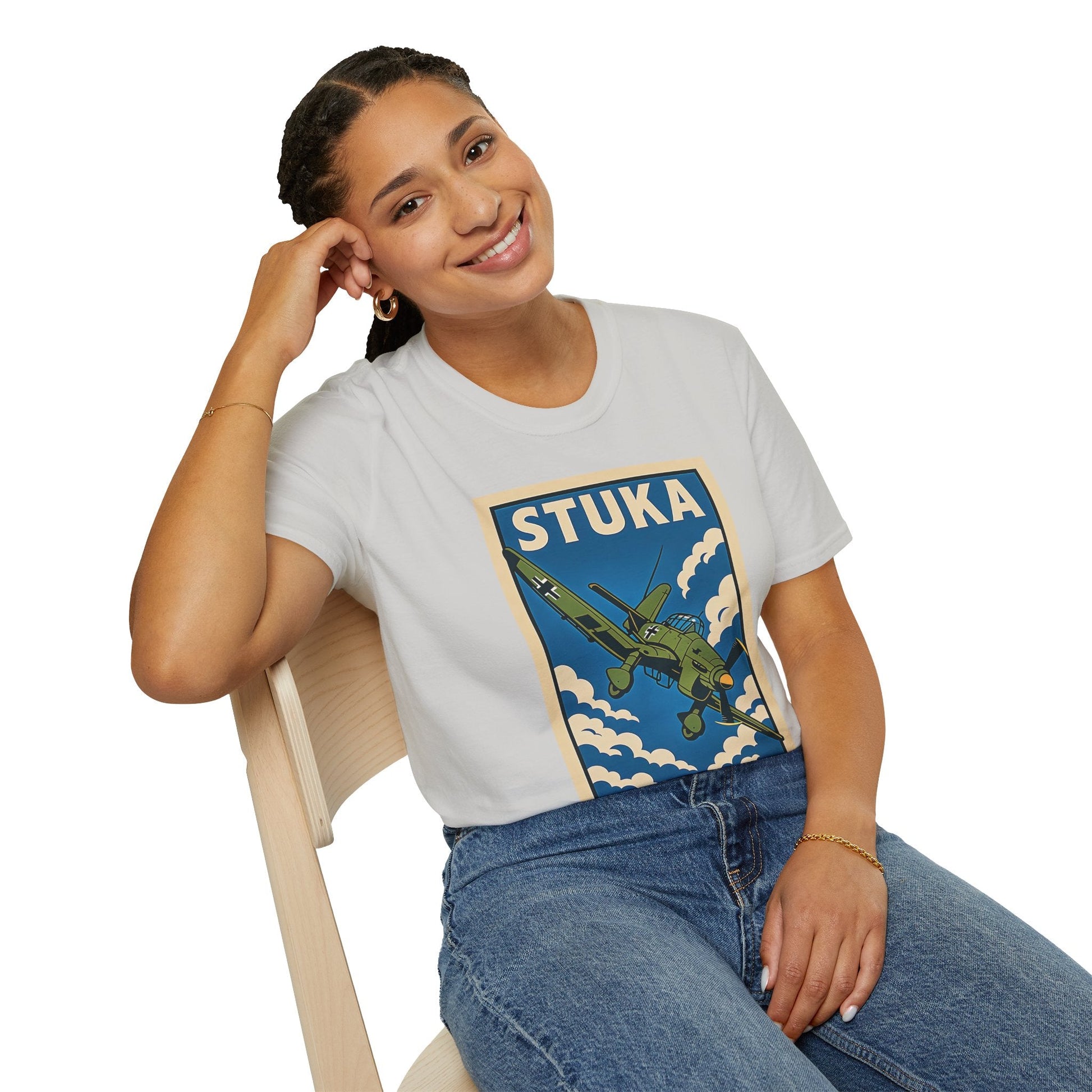 Stuka Premium T-Shirt – Dive Bomber WWII Warbird Full Graphic Tee - Pilot gifts - warbird t-shirt