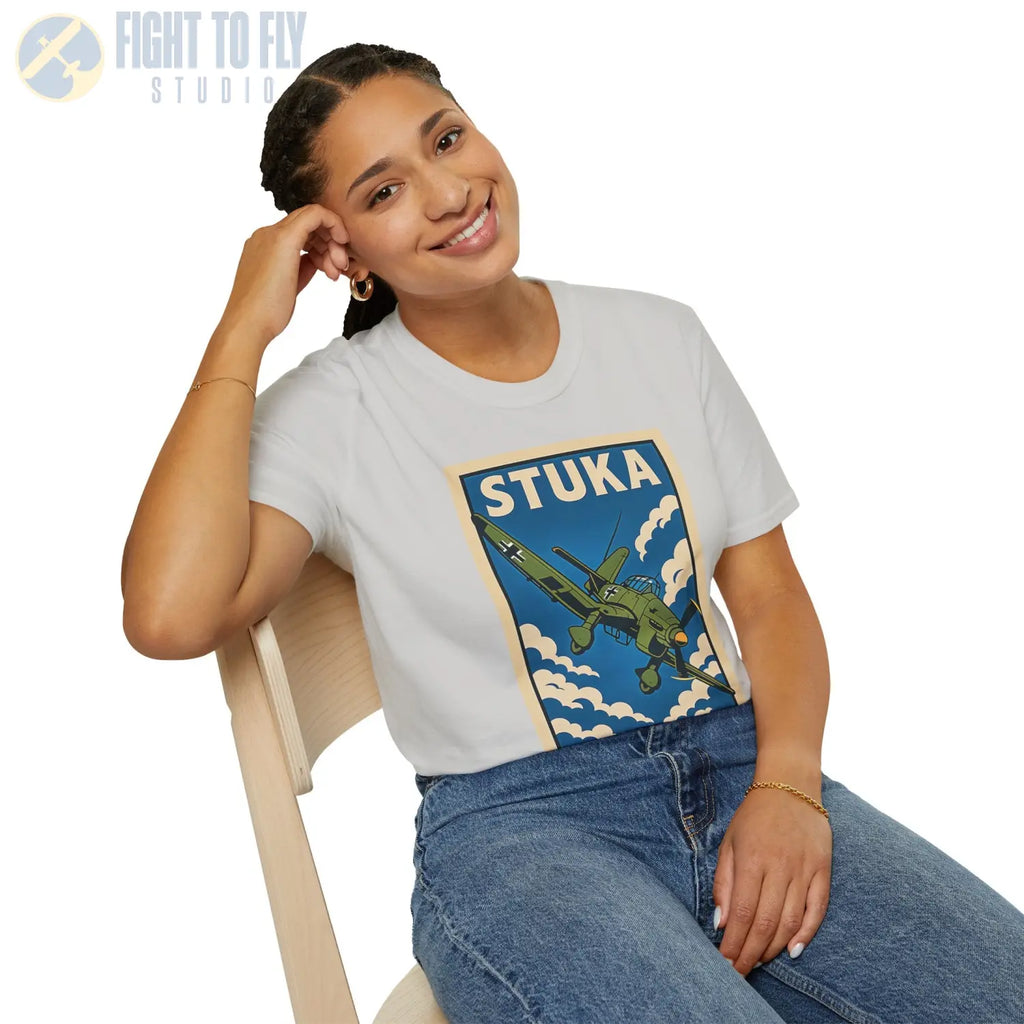 Ju-87 Stuka Premium Full Graphic T-Shirt - Pilot gifts - WWII warbird t-shirt