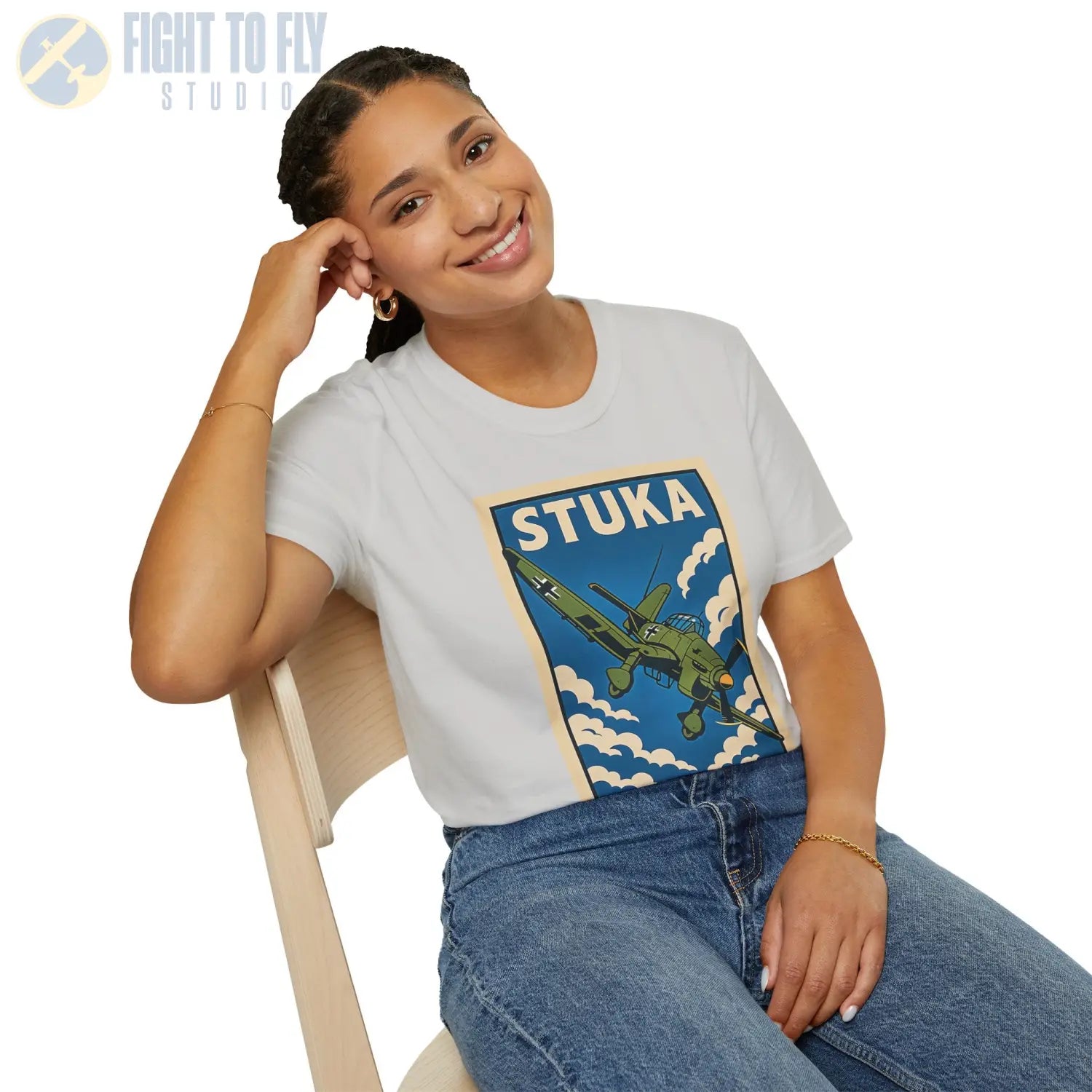 Ju-87 Stuka Premium Full Graphic T-Shirt - Pilot gifts - WWII warbird t-shirt