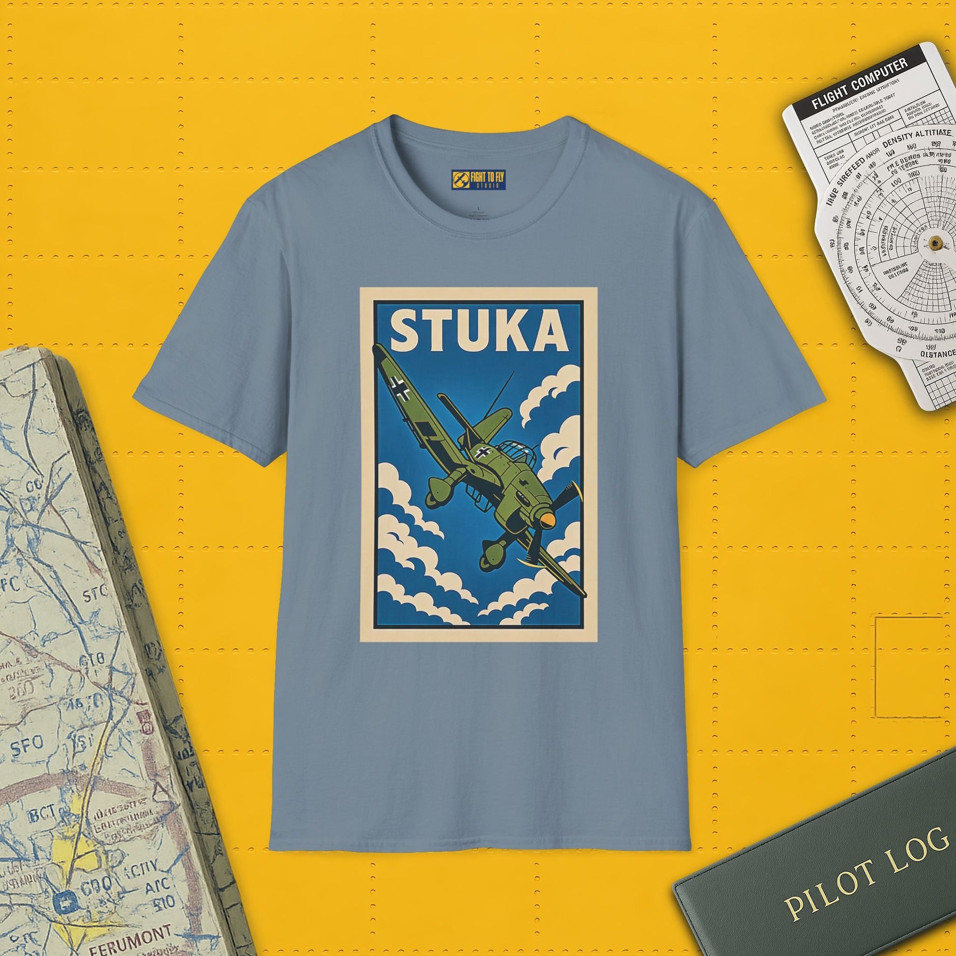 Stuka Premium T-Shirt – Dive Bomber WWII Warbird Full Graphic Tee - Pilot gifts - warbird t-shirt