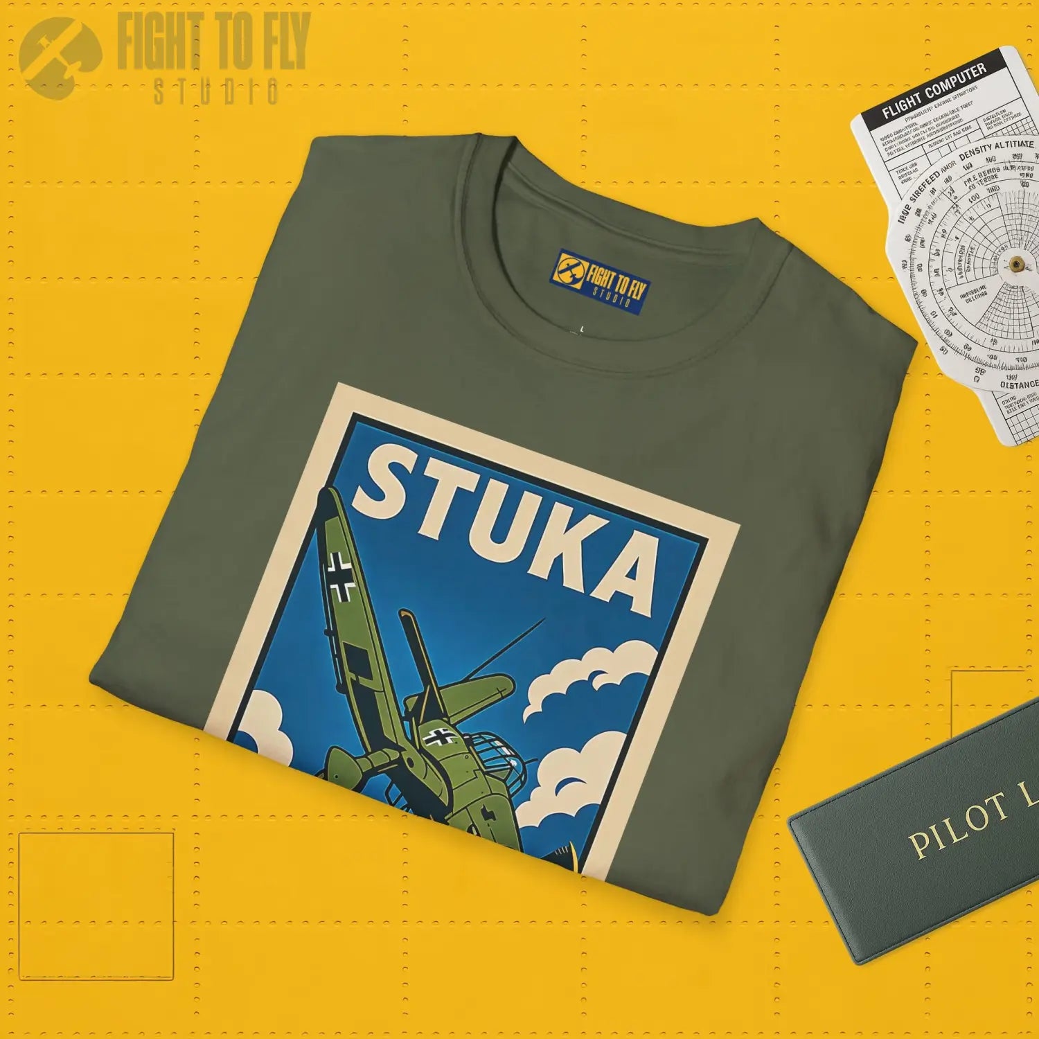 Ju-87 Stuka Premium Full Graphic T-Shirt - Pilot gifts - WWII warbird t-shirt