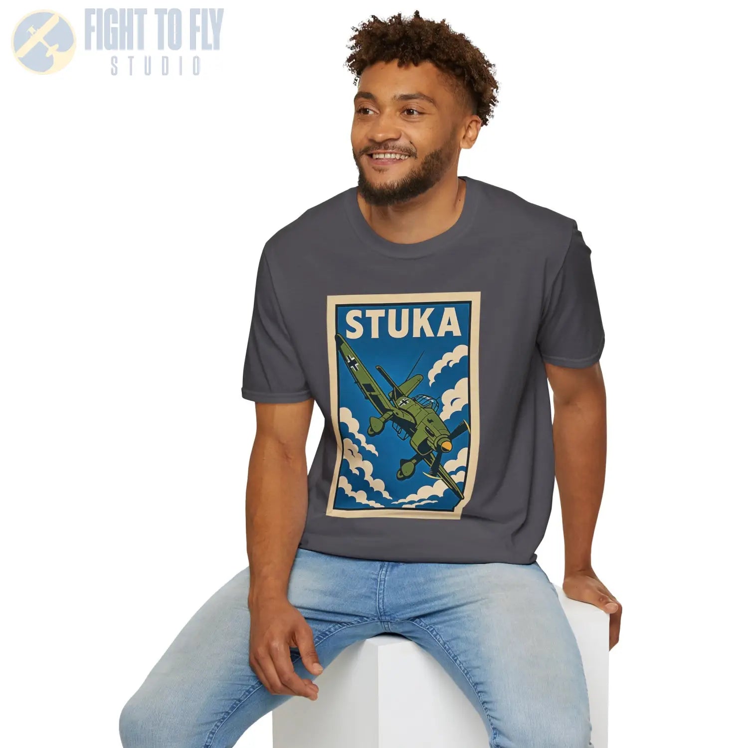 Ju-87 Stuka Premium Full Graphic T-Shirt - Pilot gifts - WWII warbird t-shirt