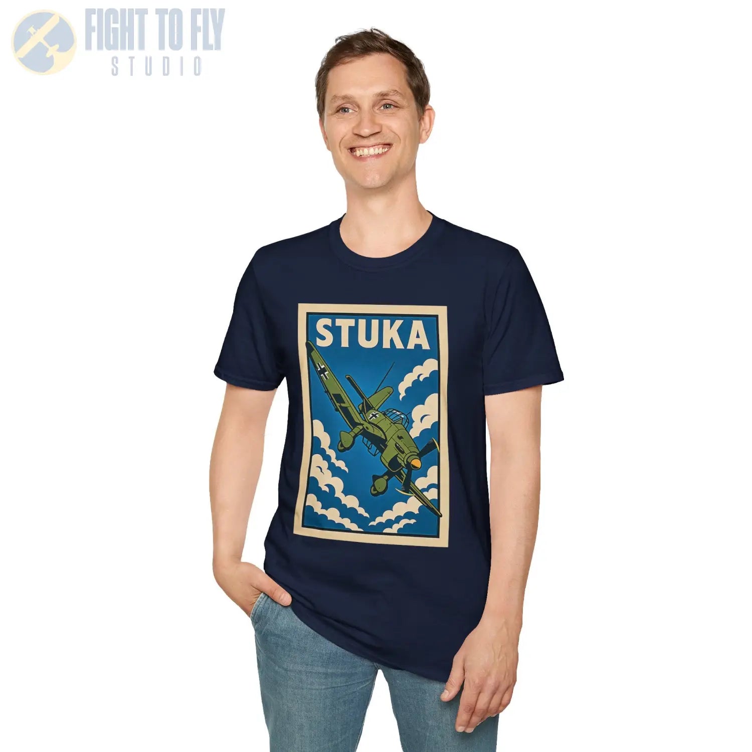 Ju-87 Stuka Premium Full Graphic T-Shirt - Pilot gifts - WWII warbird t-shirt