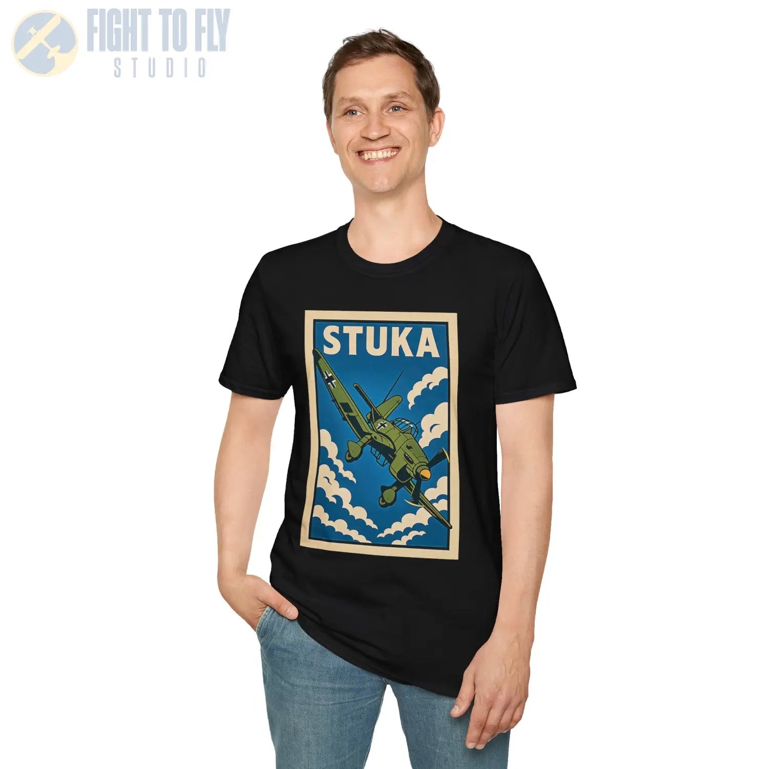 Ju-87 Stuka Premium Full Graphic T-Shirt - Pilot gifts - WWII warbird t-shirt