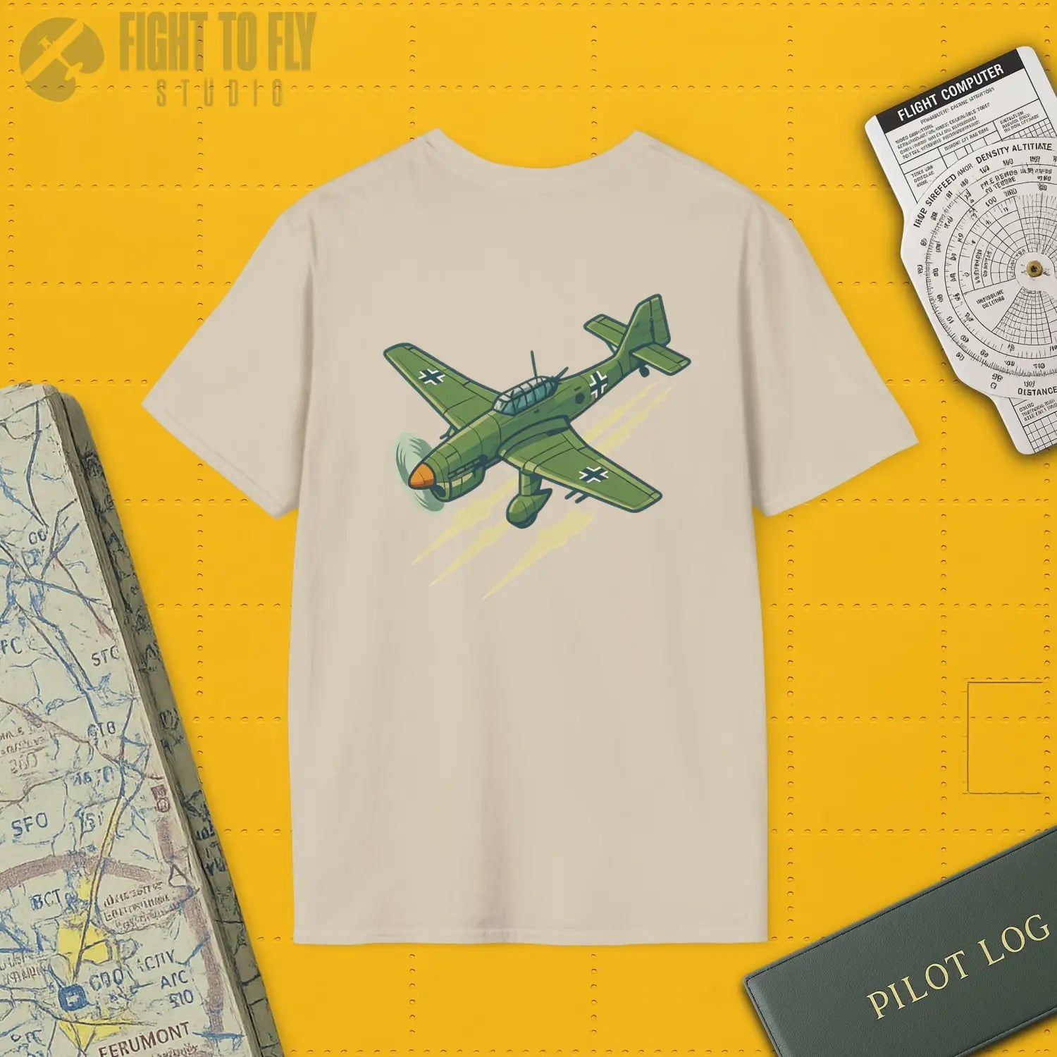 Ju-87 Stuka Premium Full Graphic T-Shirt - Pilot gifts - WWII warbird t-shirt