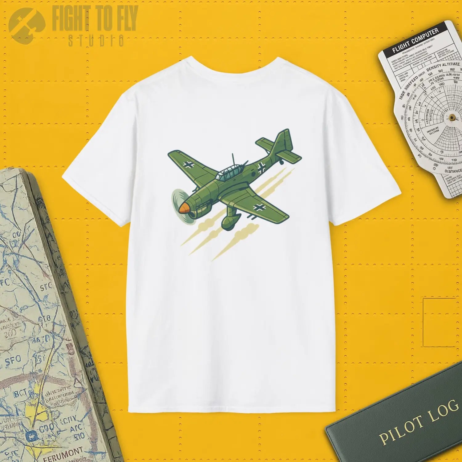 Ju-87 Stuka Premium Full Graphic T-Shirt - Pilot gifts - WWII warbird t-shirt