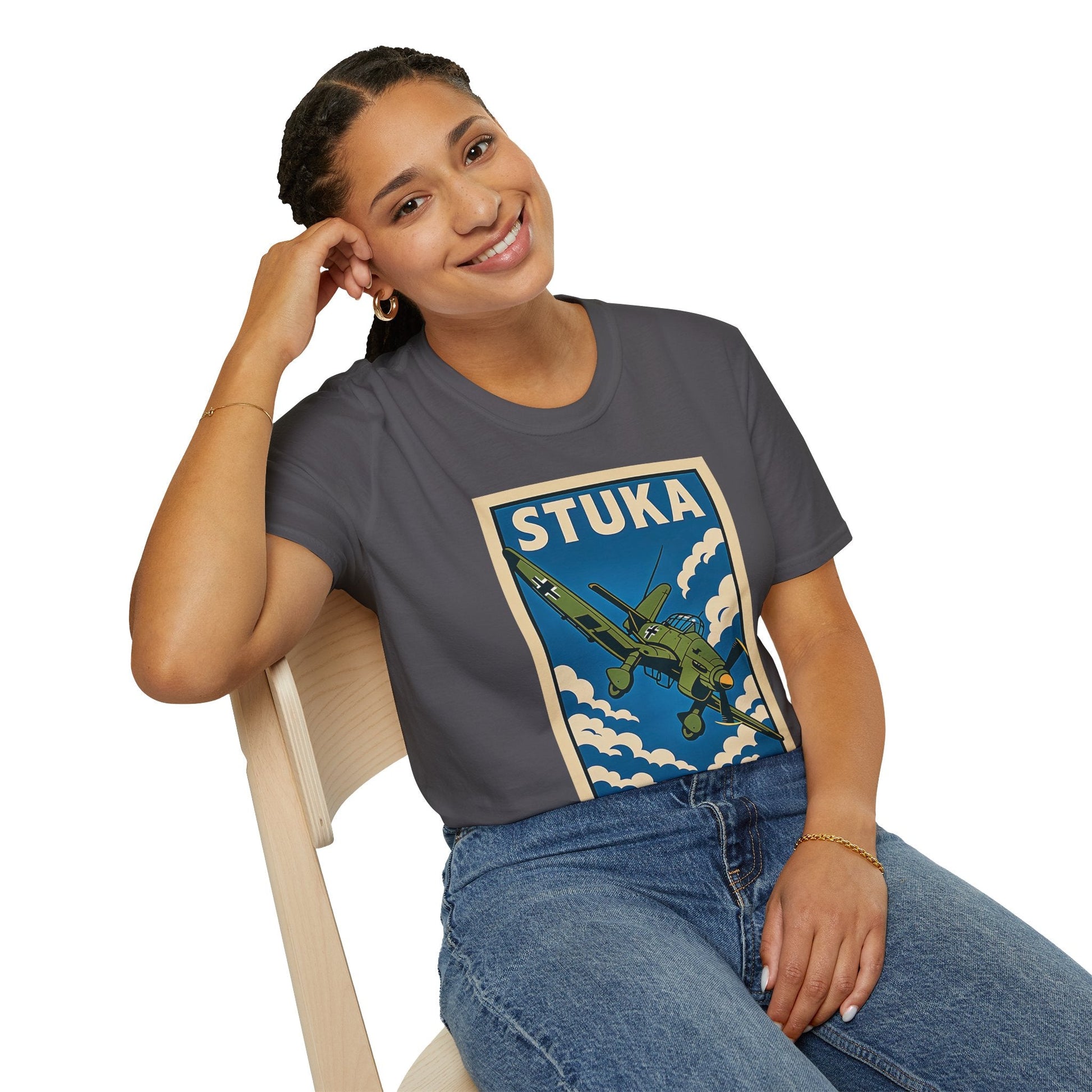 Stuka Premium T-Shirt – Dive Bomber WWII Warbird Full Graphic Tee - Pilot gifts - warbird t-shirt