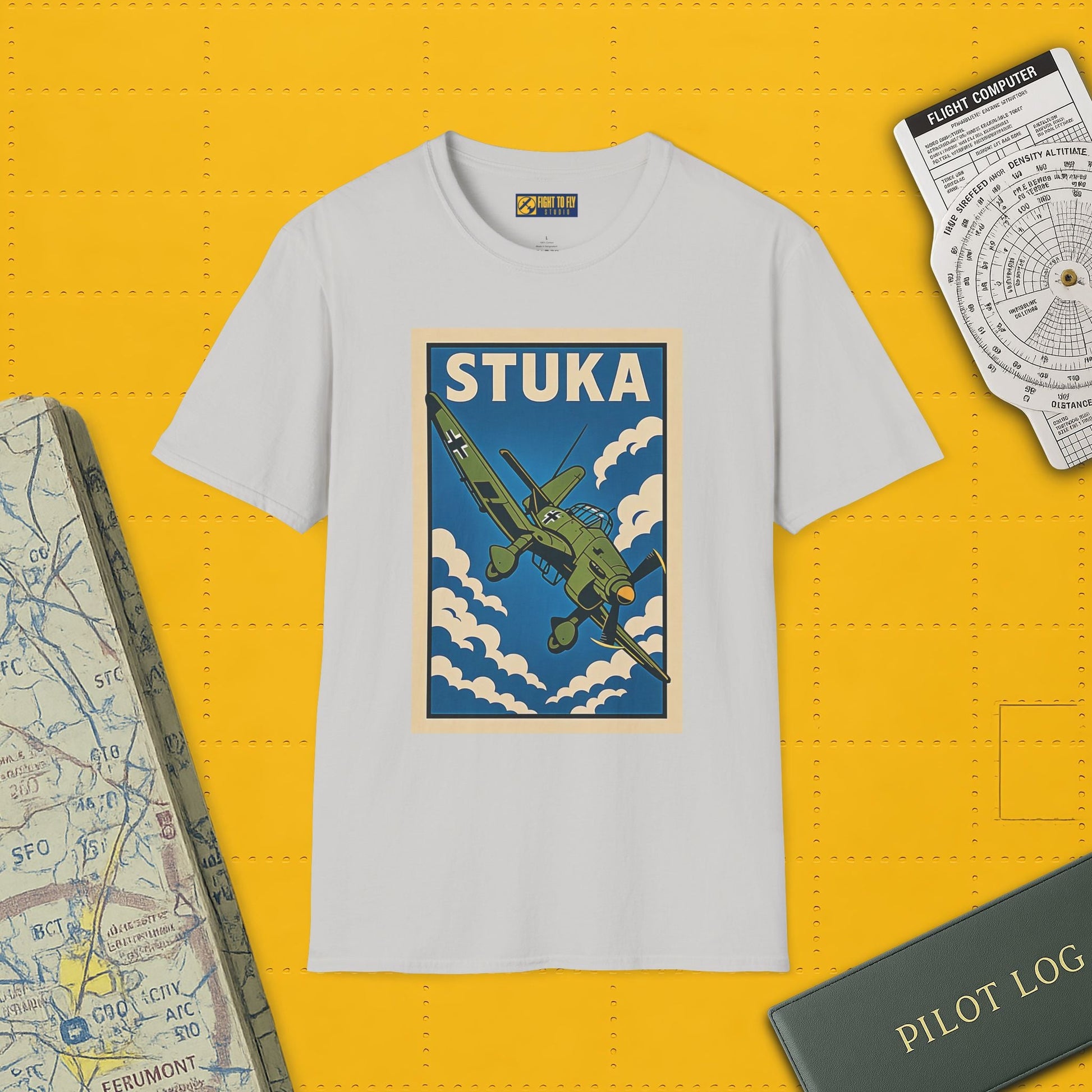 Stuka Premium T-Shirt – Dive Bomber WWII Warbird Full Graphic Tee - Pilot gifts - warbird t-shirt