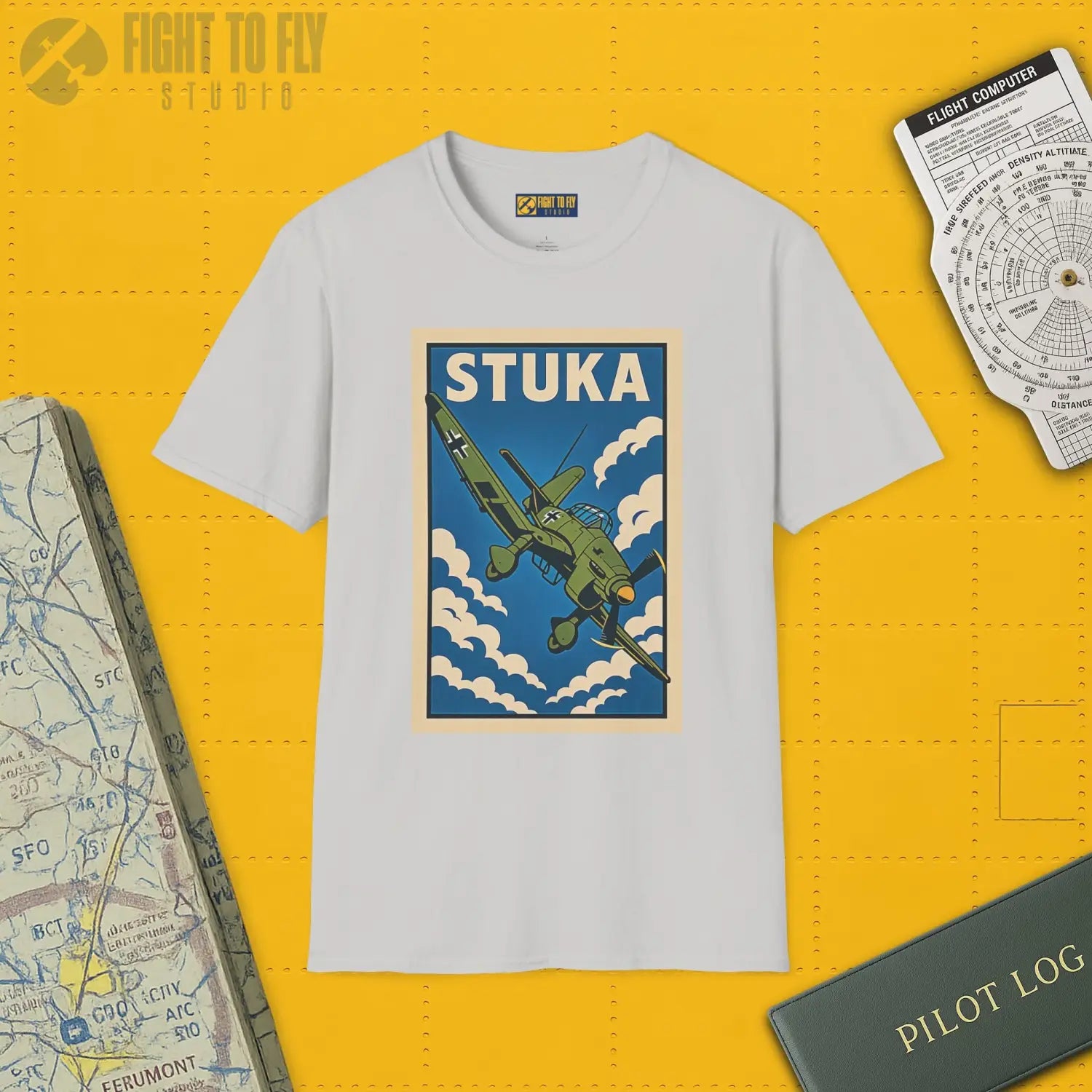 Ju-87 Stuka Premium Full Graphic T-Shirt - Pilot gifts - WWII warbird t-shirt